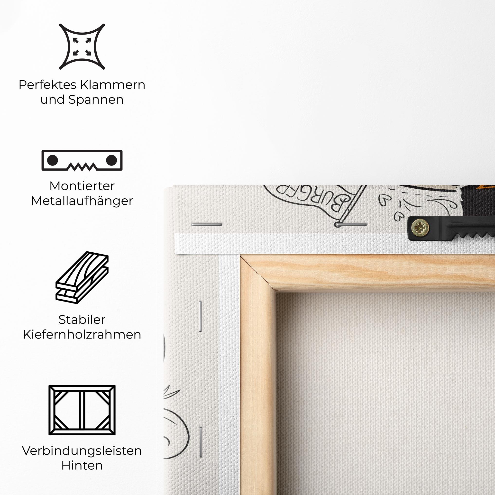 Leinwandbild Burger Art mockup 5