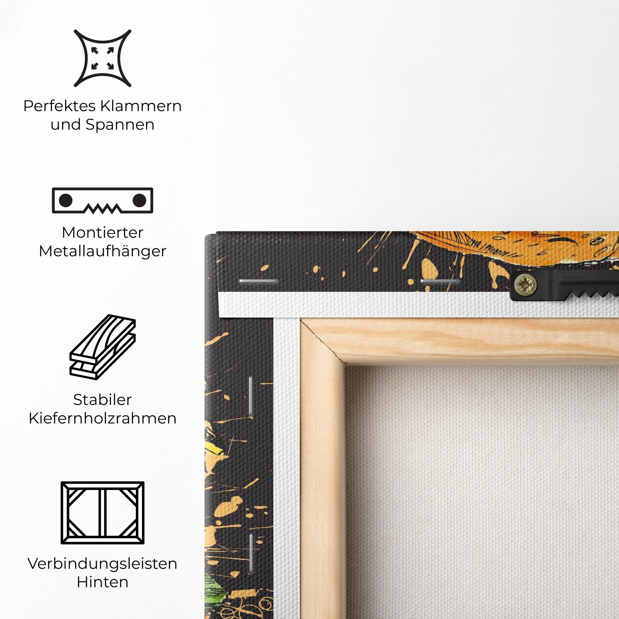 Leinwandbild Burger Drawing mockup 5
