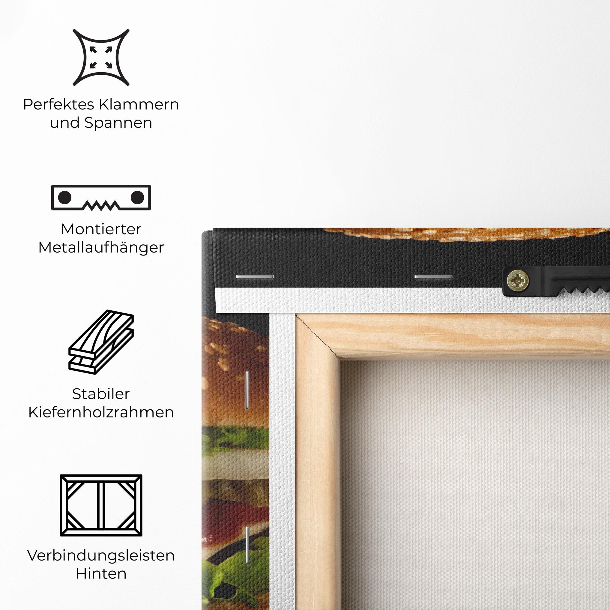 Leinwandbild Delicious Hamburger mockup 5