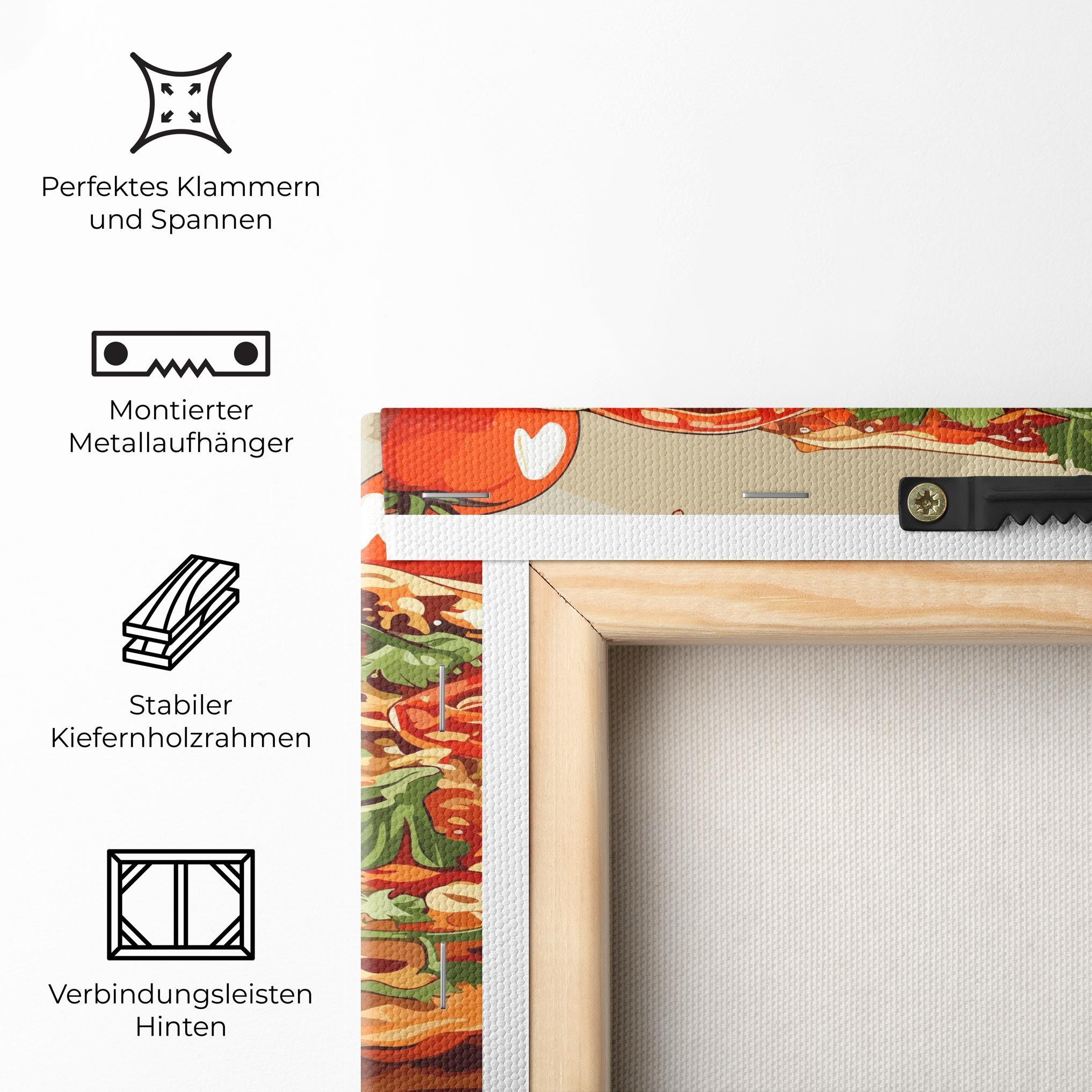Leinwandbild Pizza View mockup 5