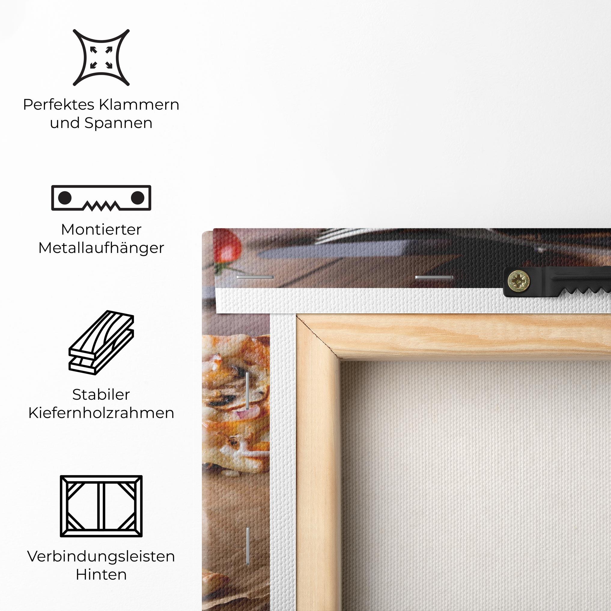 Leinwandbild Pizza mockup 5
