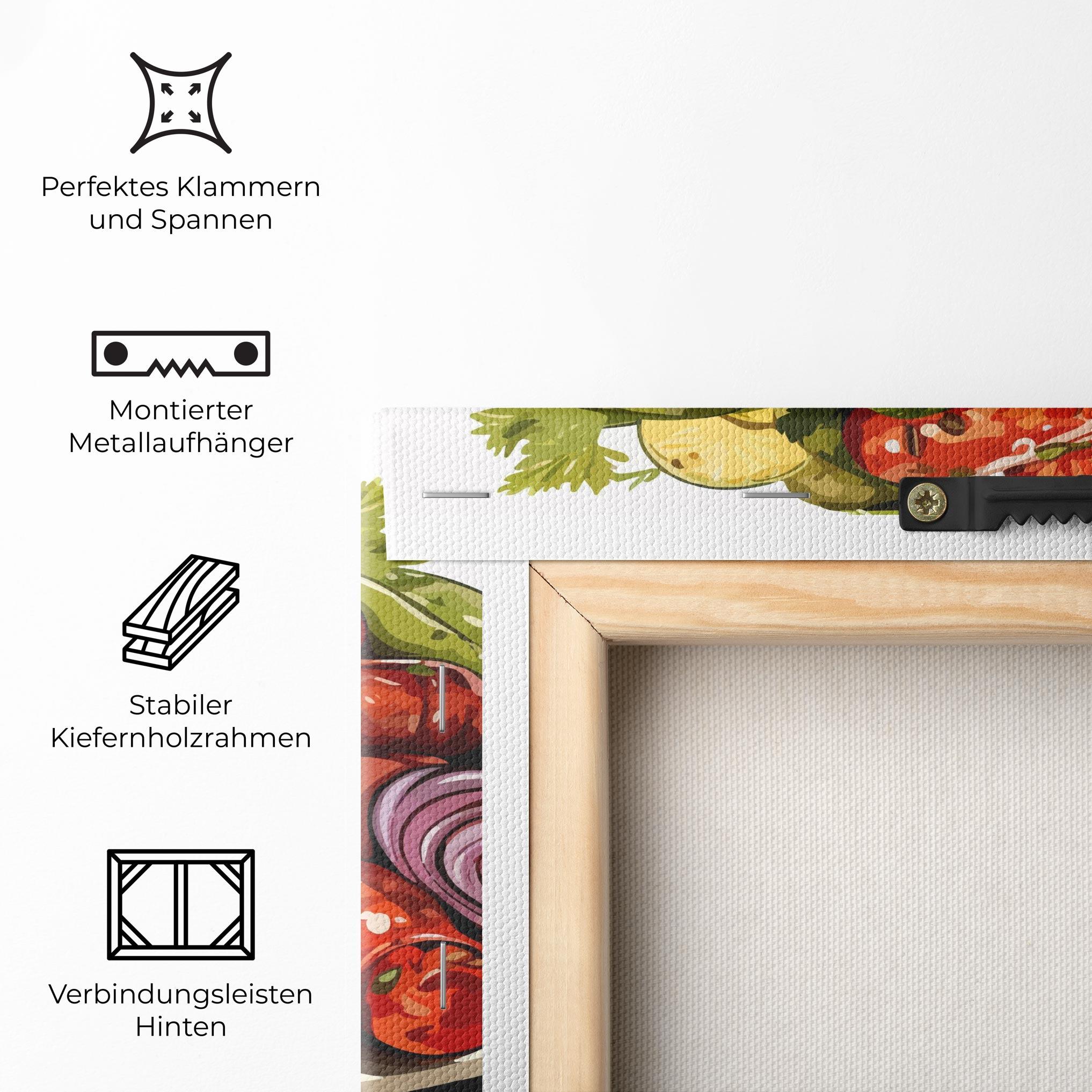 Leinwandbild Tasty Sousages mockup 5