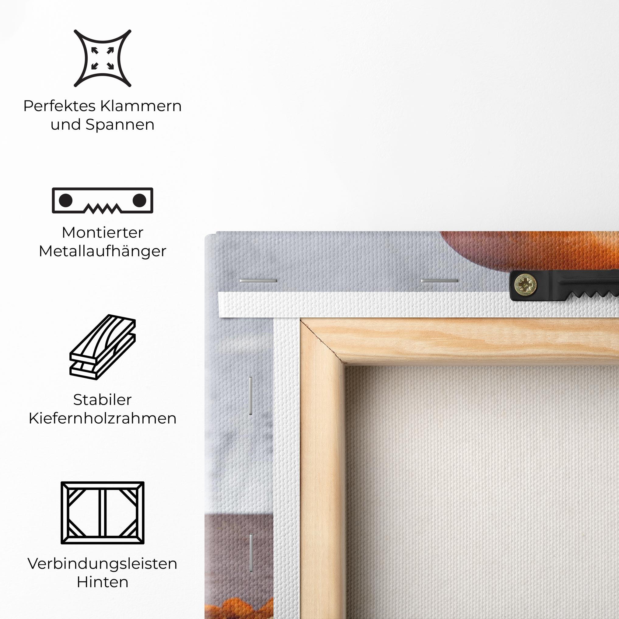 Leinwandbild Triple Hamburger mockup 5