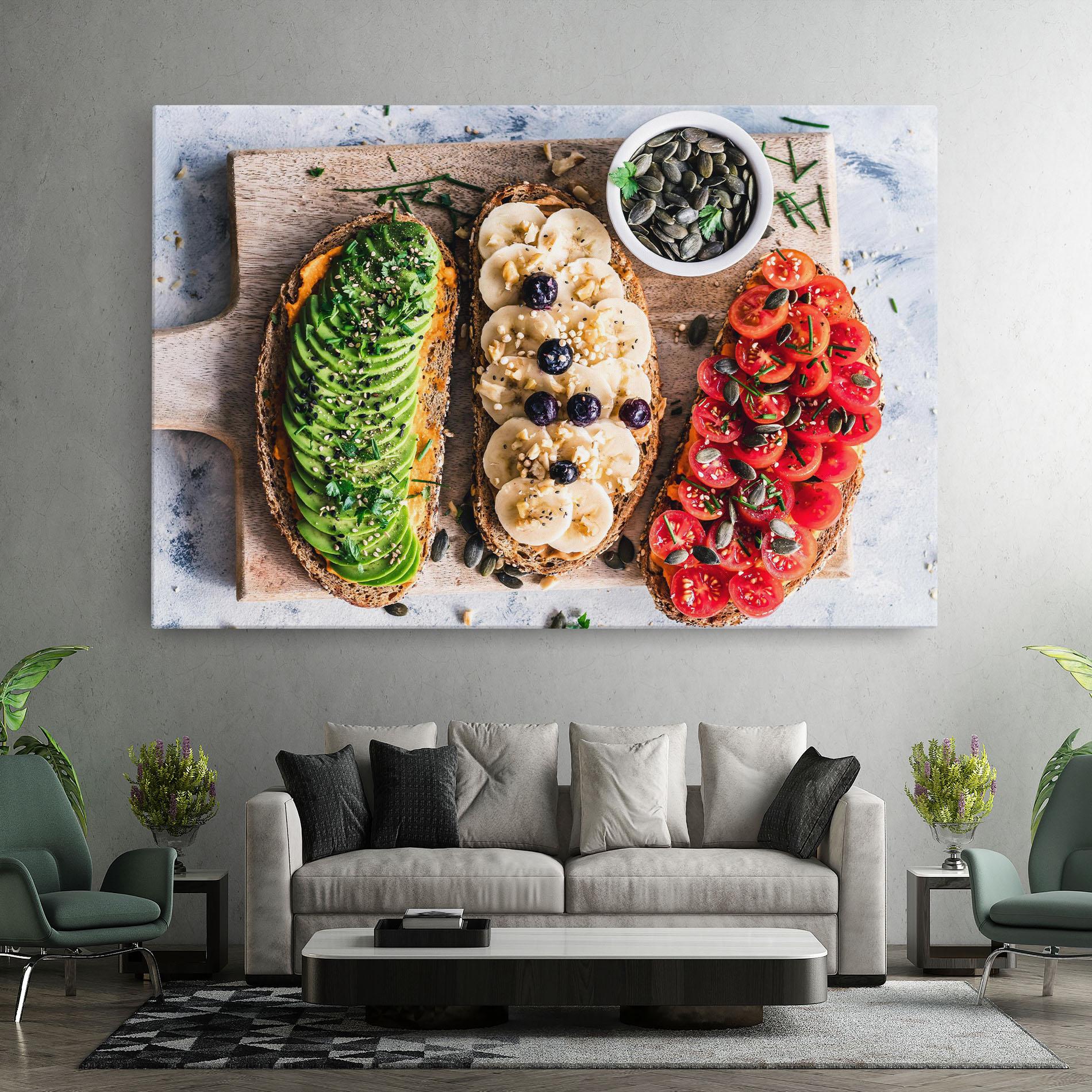 Leinwandbild Breakfast mockup 7