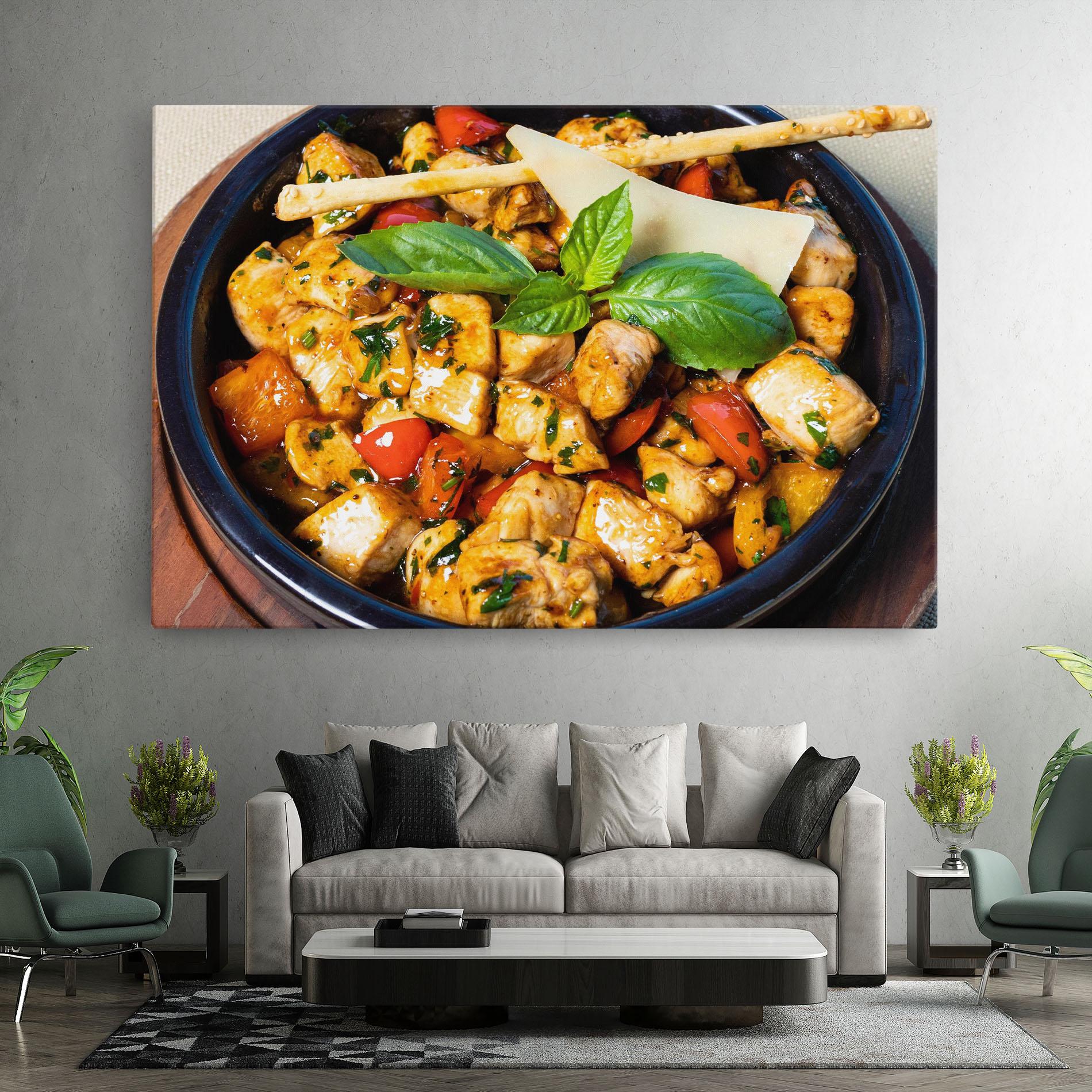 Leinwandbild Chicken Food mockup 7