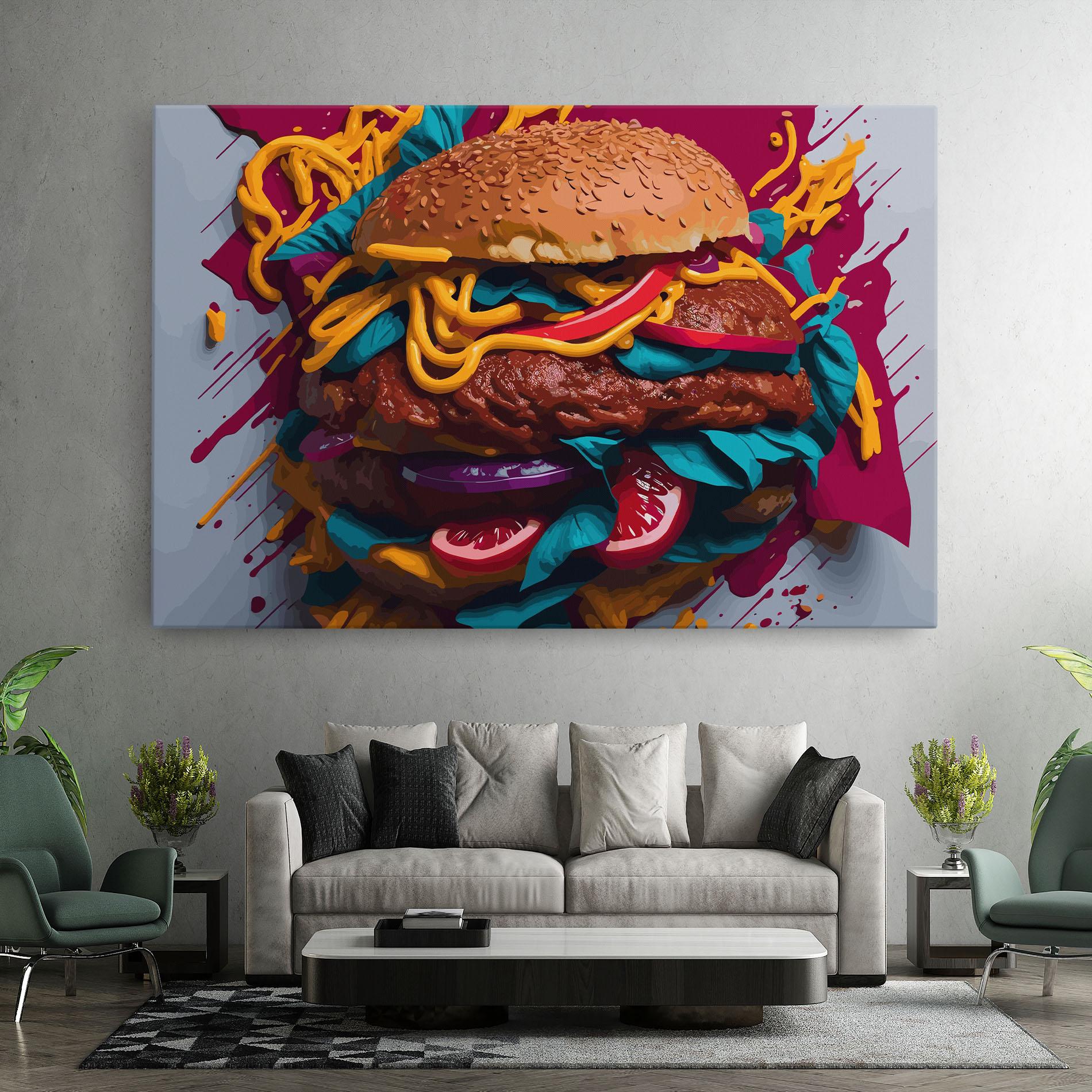 Leinwandbild Crazy Burger mockup 7