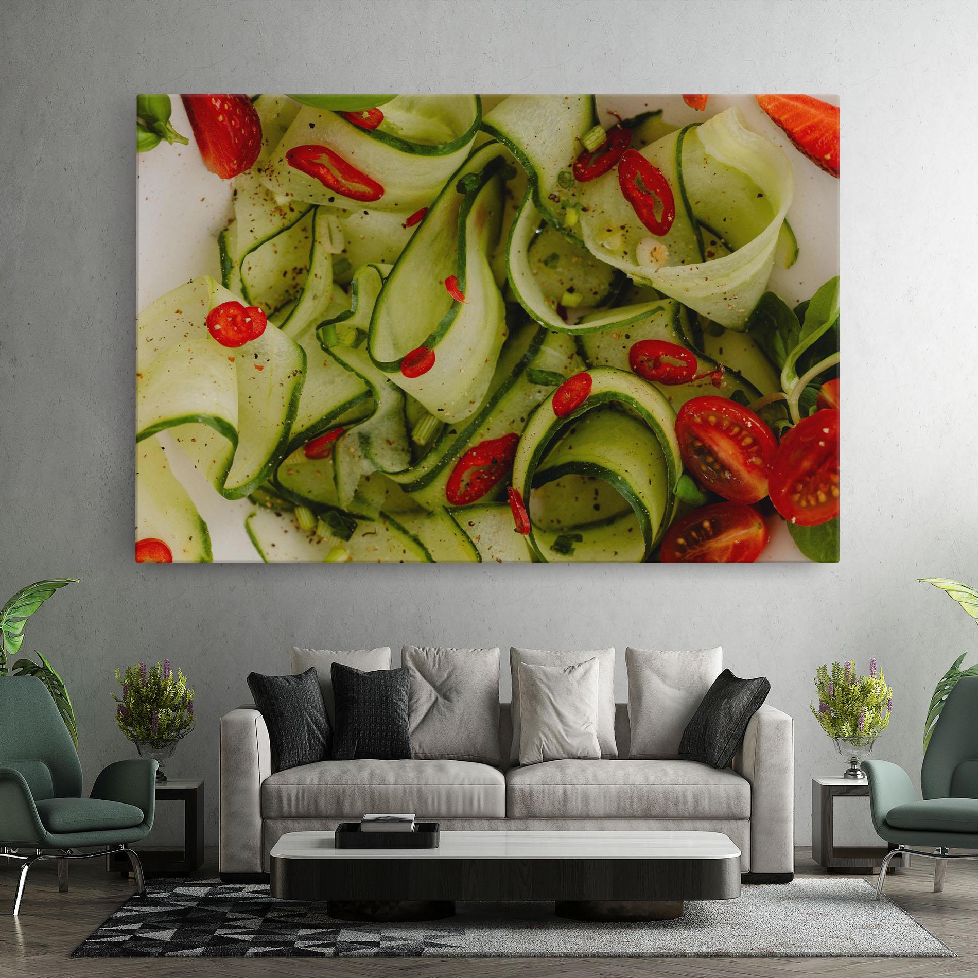 Leinwandbild Cucumber Food mockup 7
