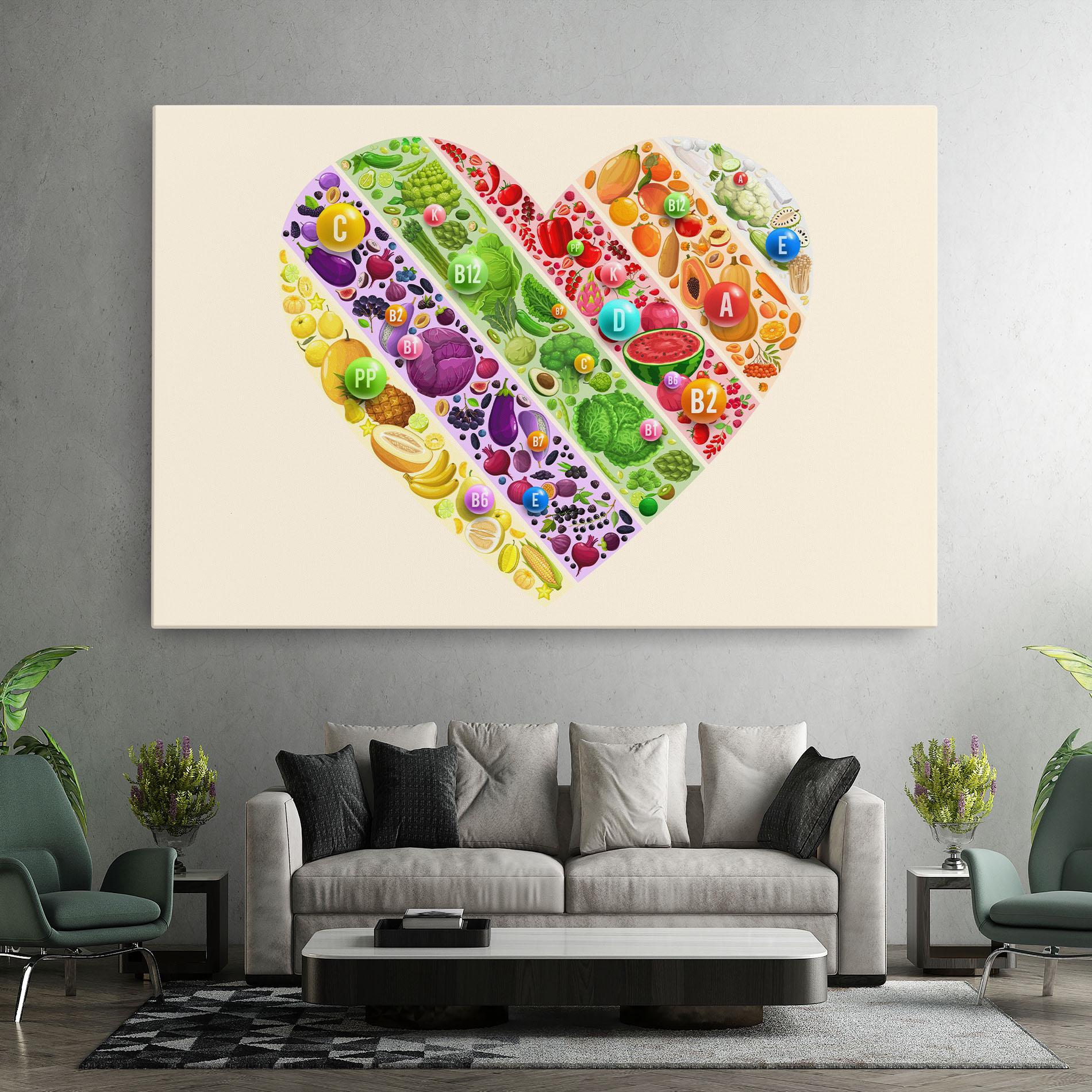 Leinwandbild Food Heart mockup 7