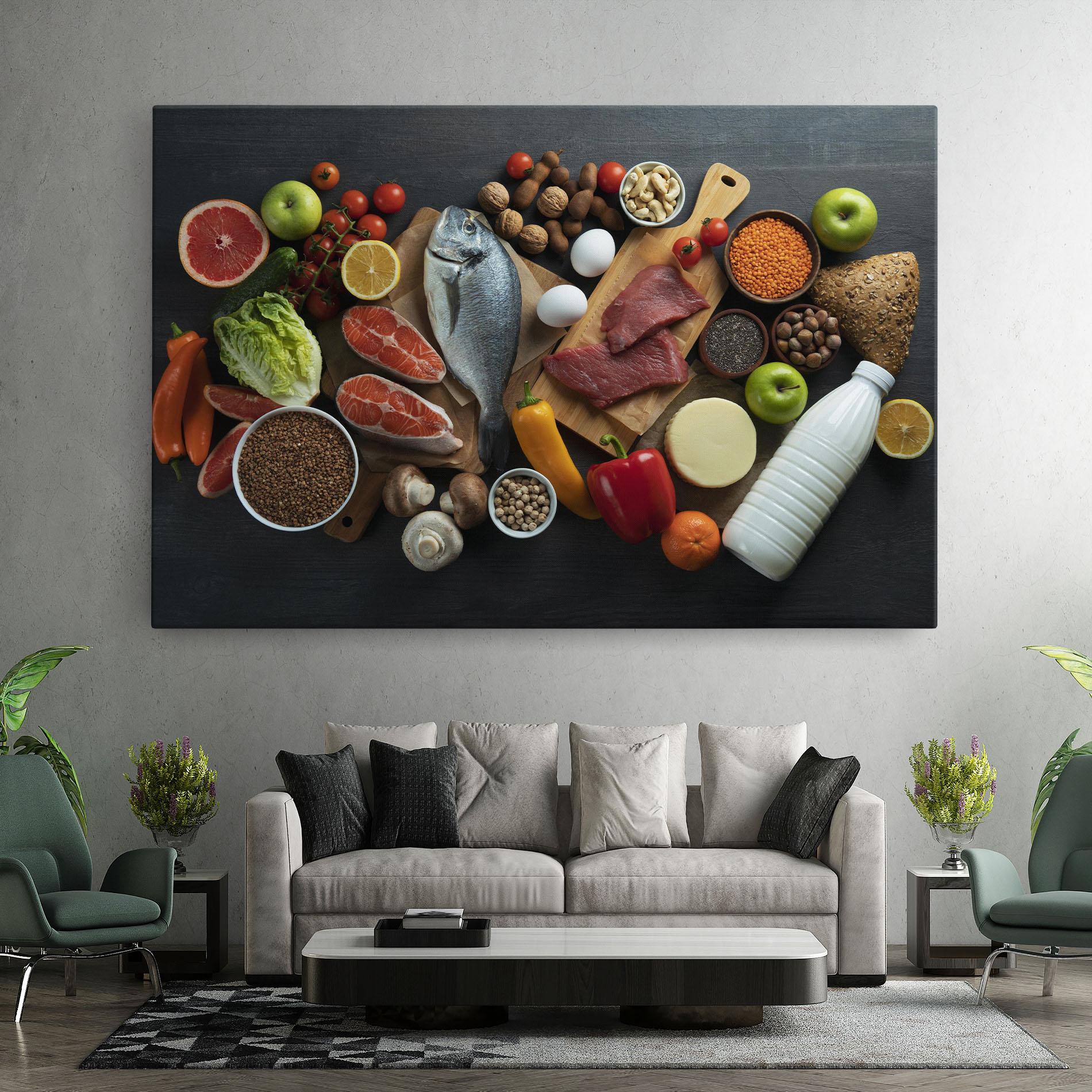 Leinwandbild Food Ingredients mockup 7