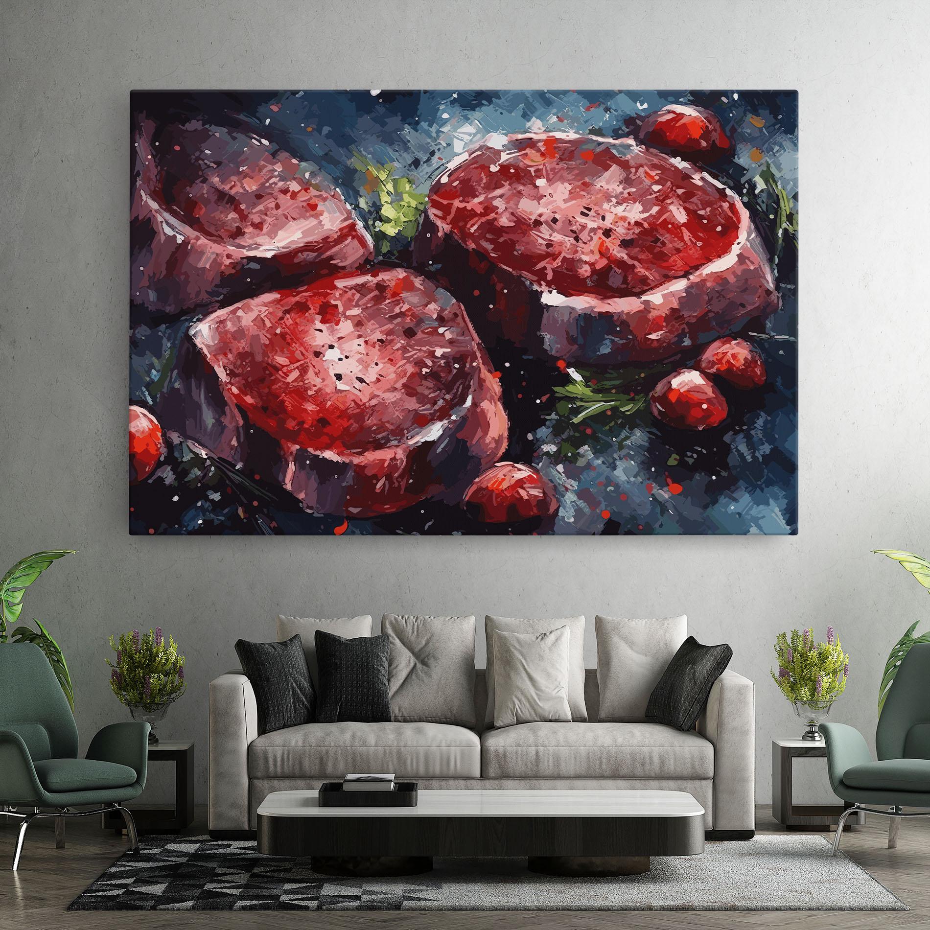 Leinwandbild Meat Art mockup 7