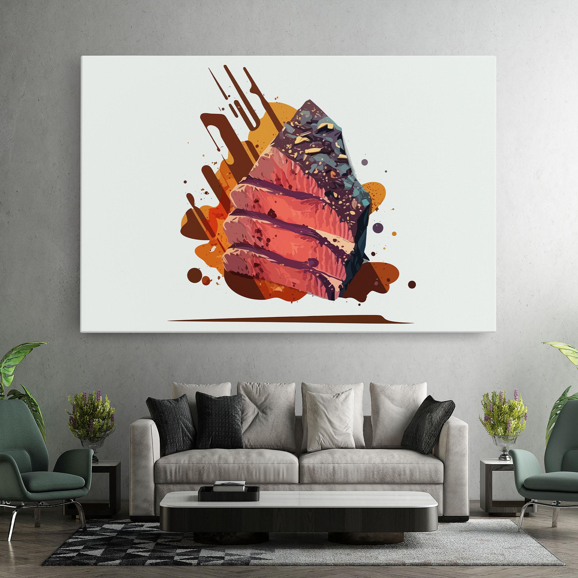 Leinwandbild Meat Floating mockup 7