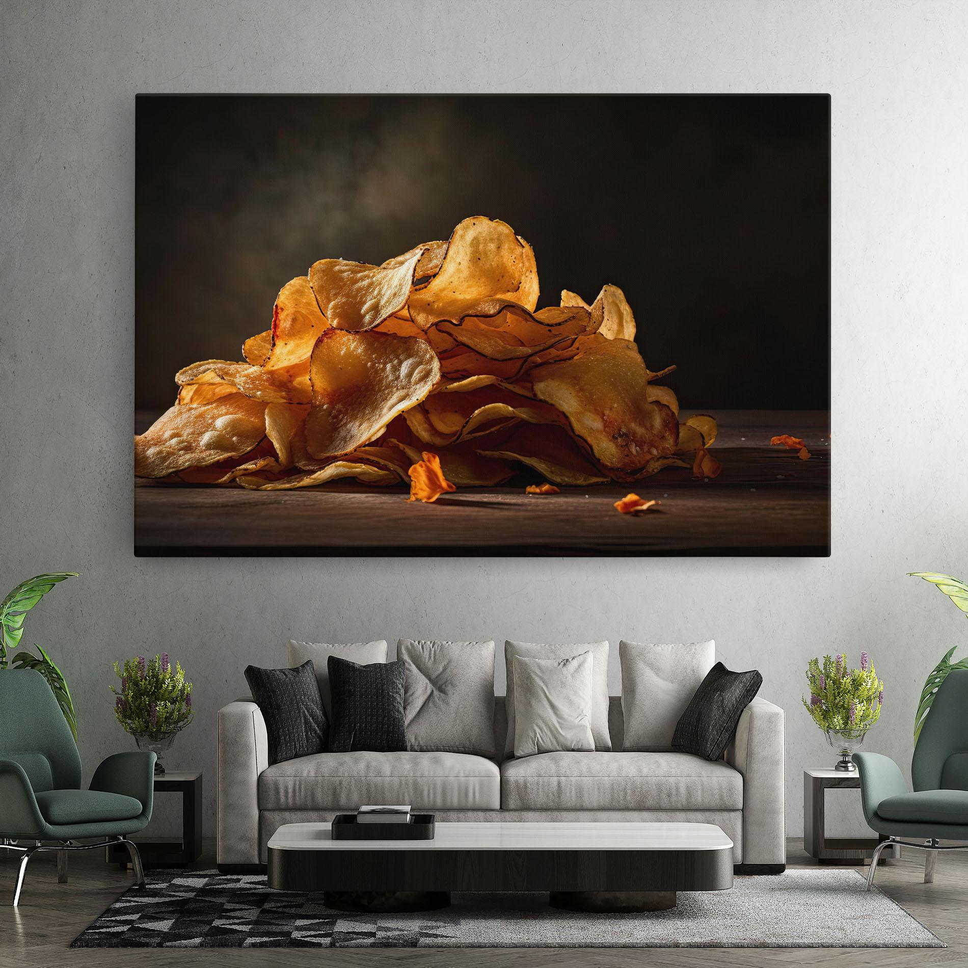 Leinwandbild Potato Chips mockup 7