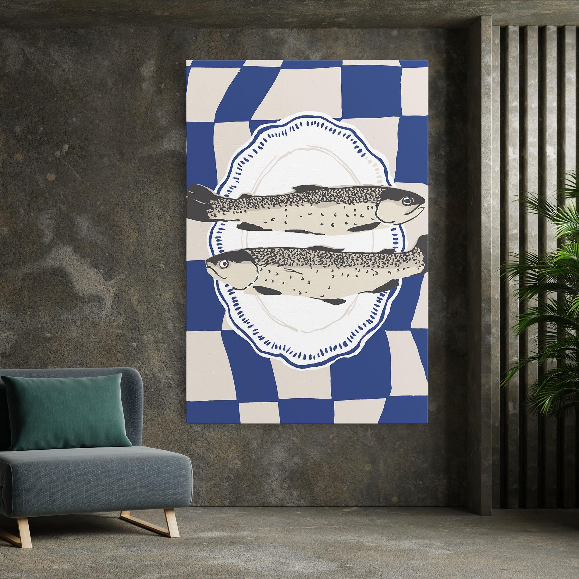 Leinwandbild Food Fish mockup 7