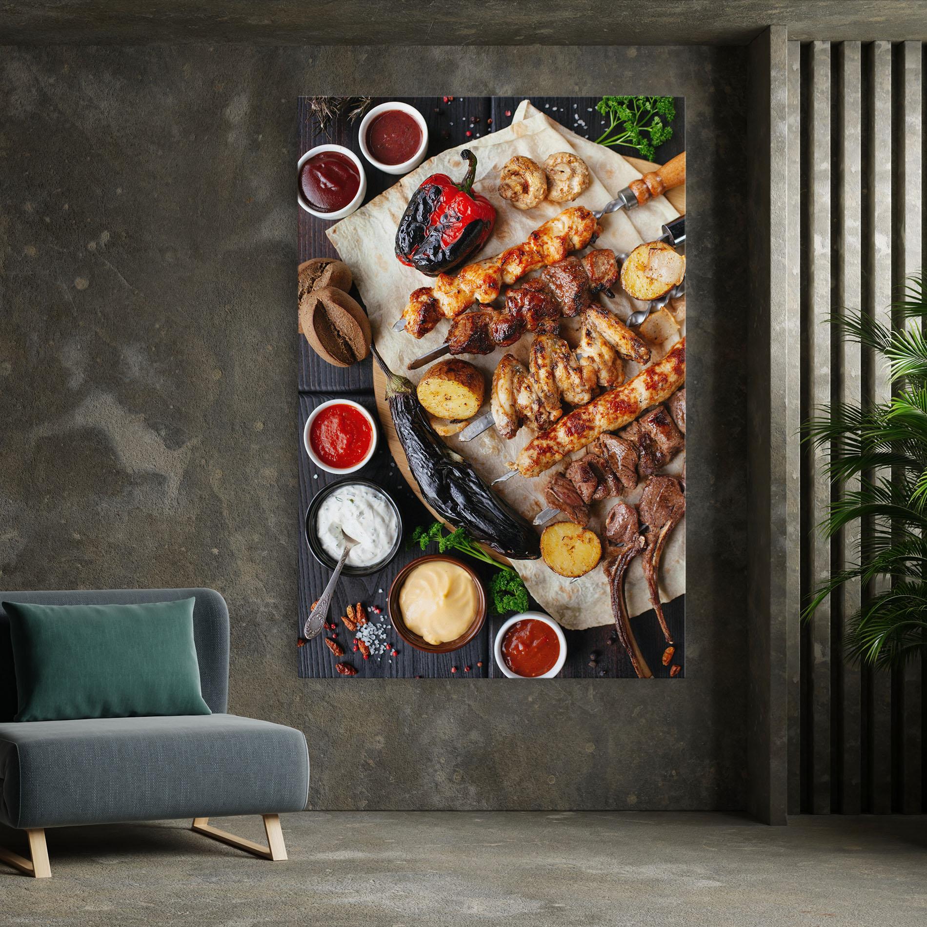 Leinwandbild Skewers mockup 7