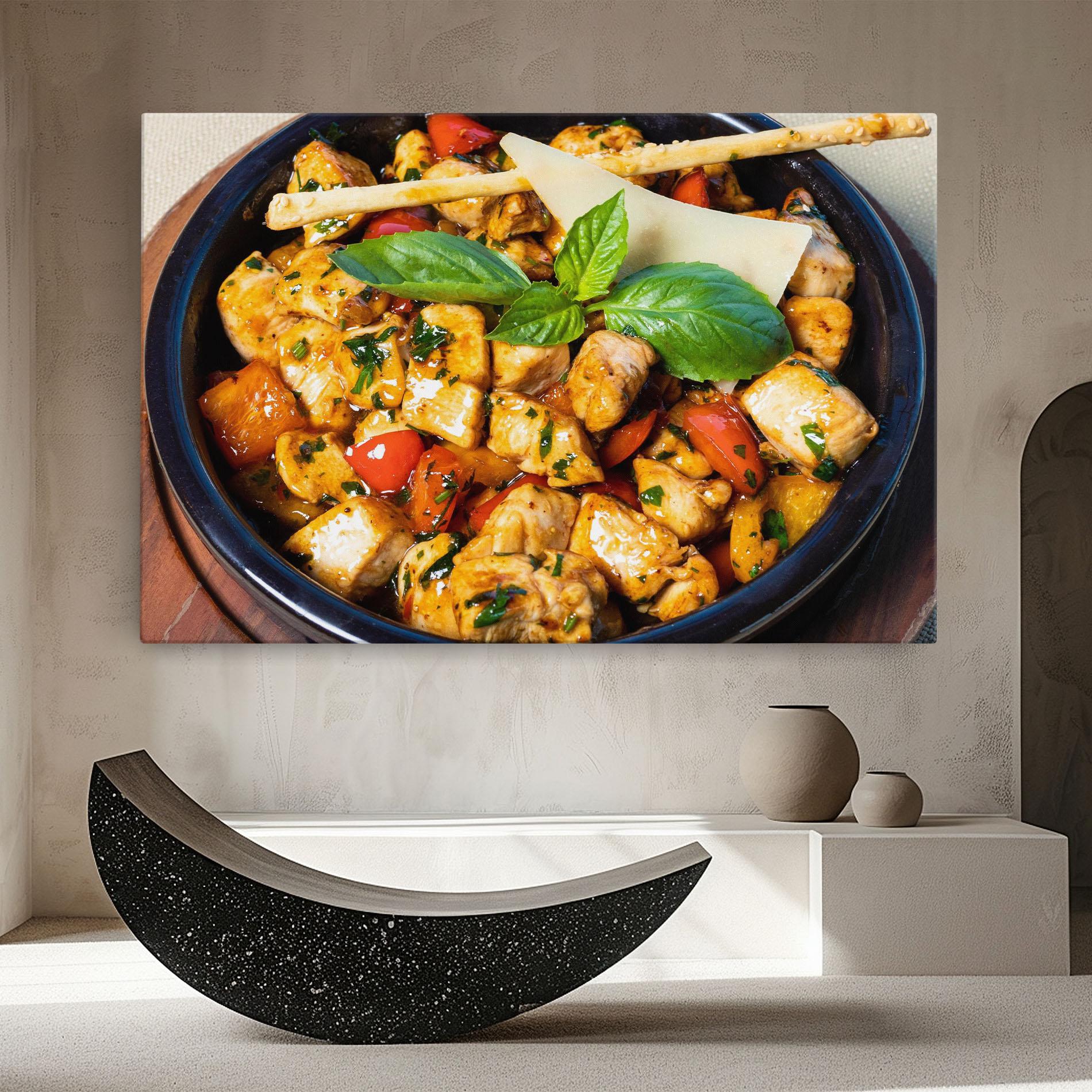 Leinwandbild Chicken Food mockup 8