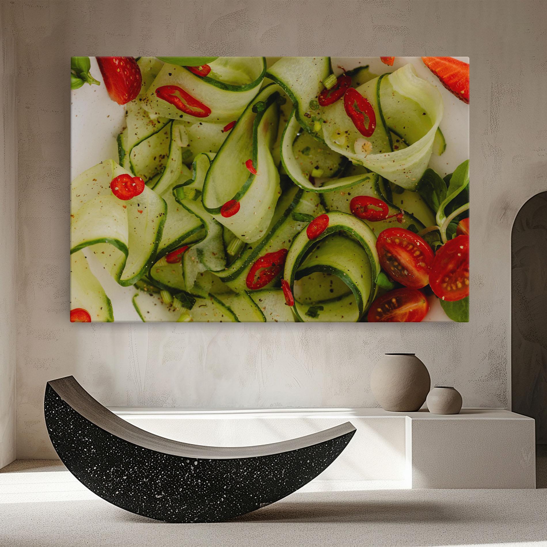 Leinwandbild Cucumber Food mockup 8