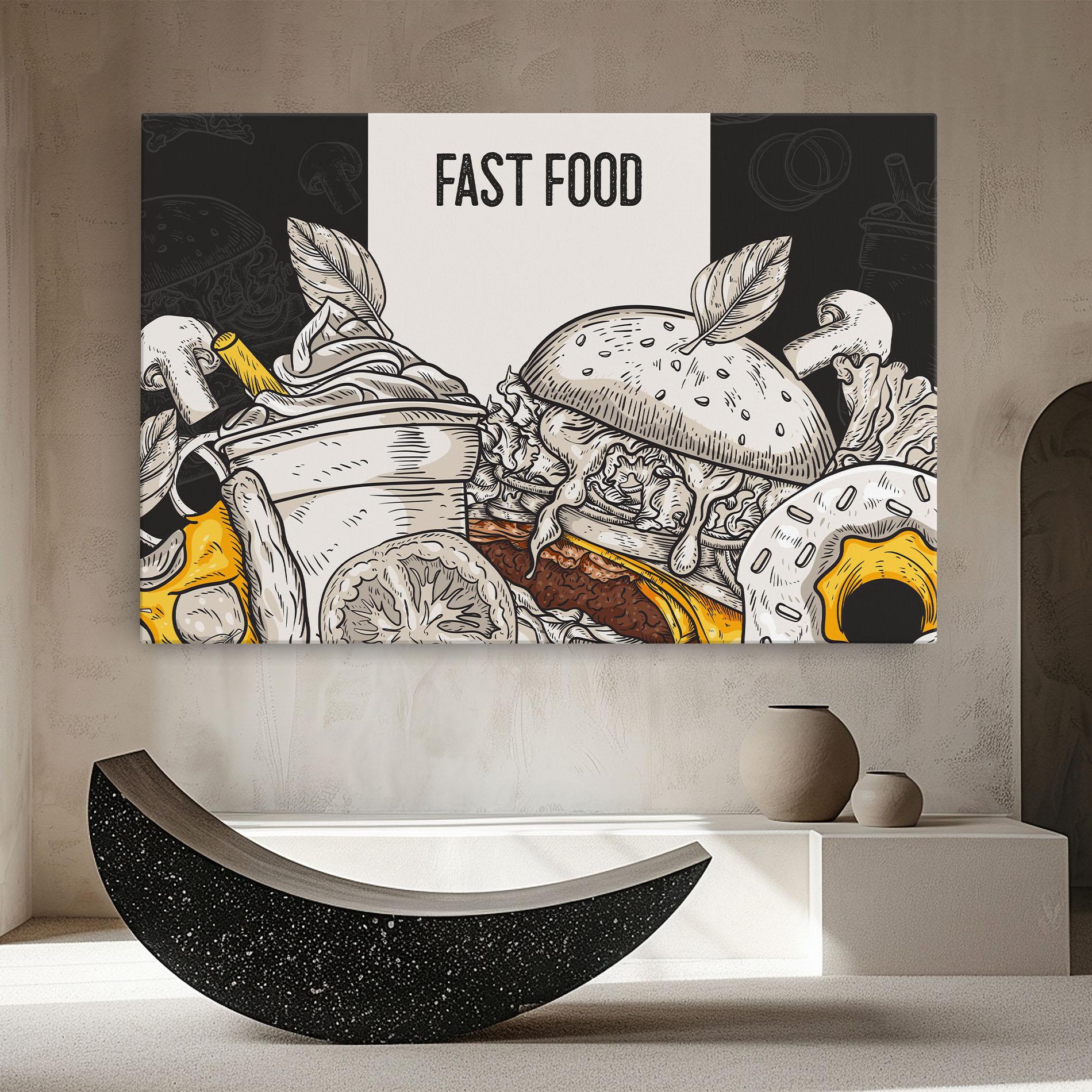 Leinwandbild Fast Food mockup 8