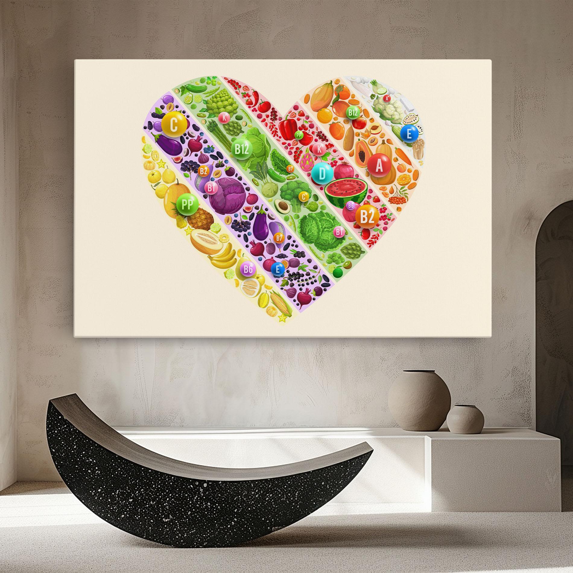 Leinwandbild Food Heart mockup 8