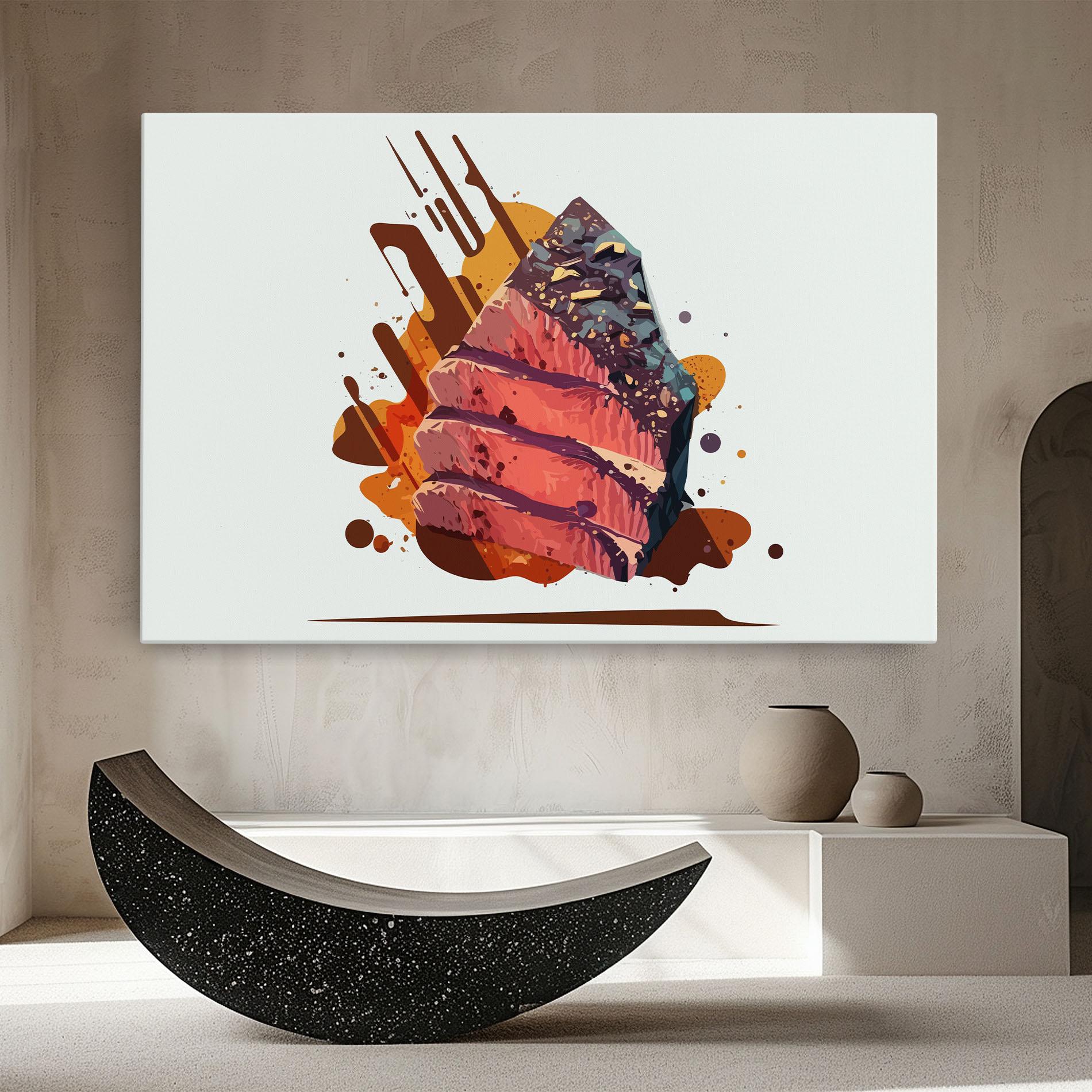 Leinwandbild Meat Floating mockup 8