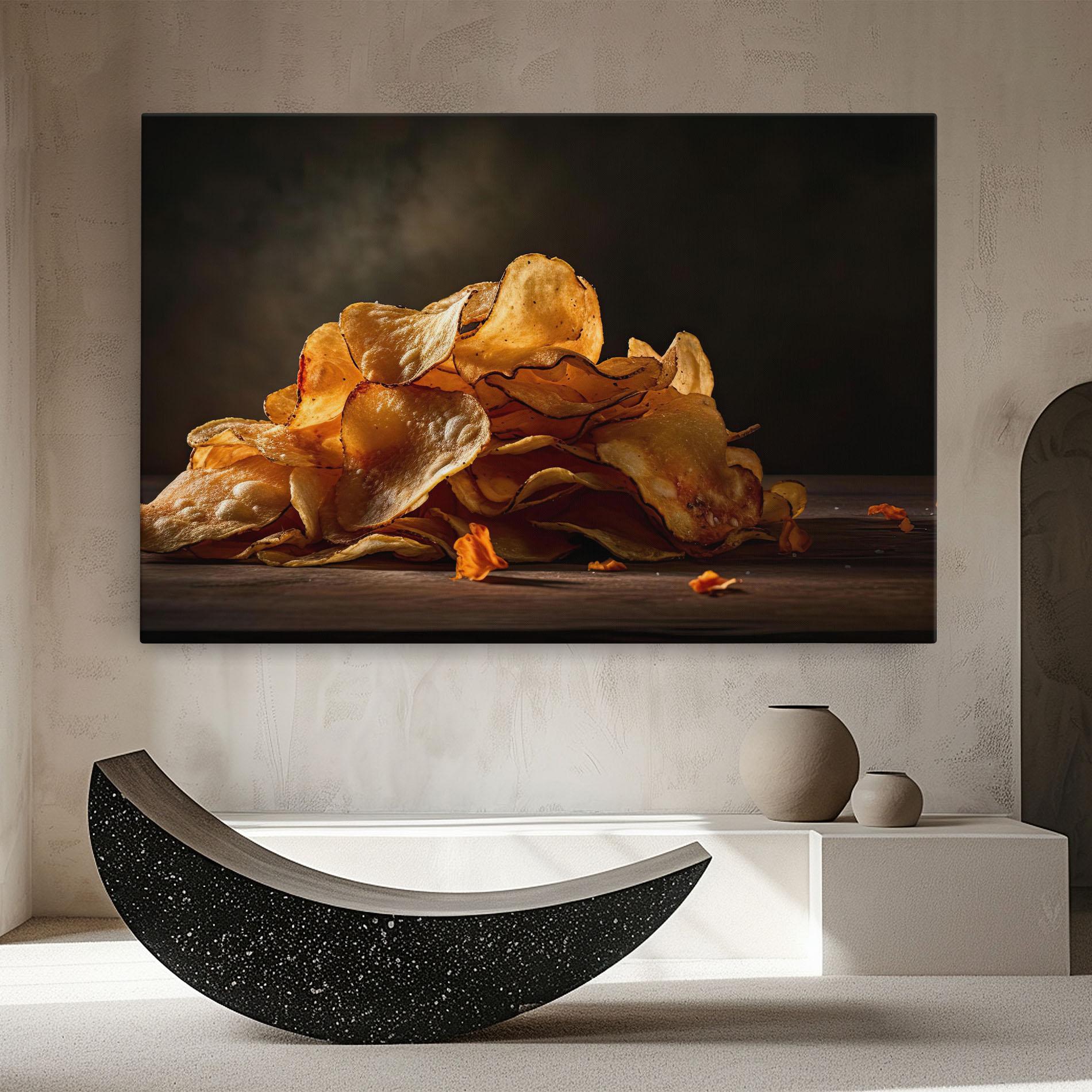 Leinwandbild Potato Chips mockup 8
