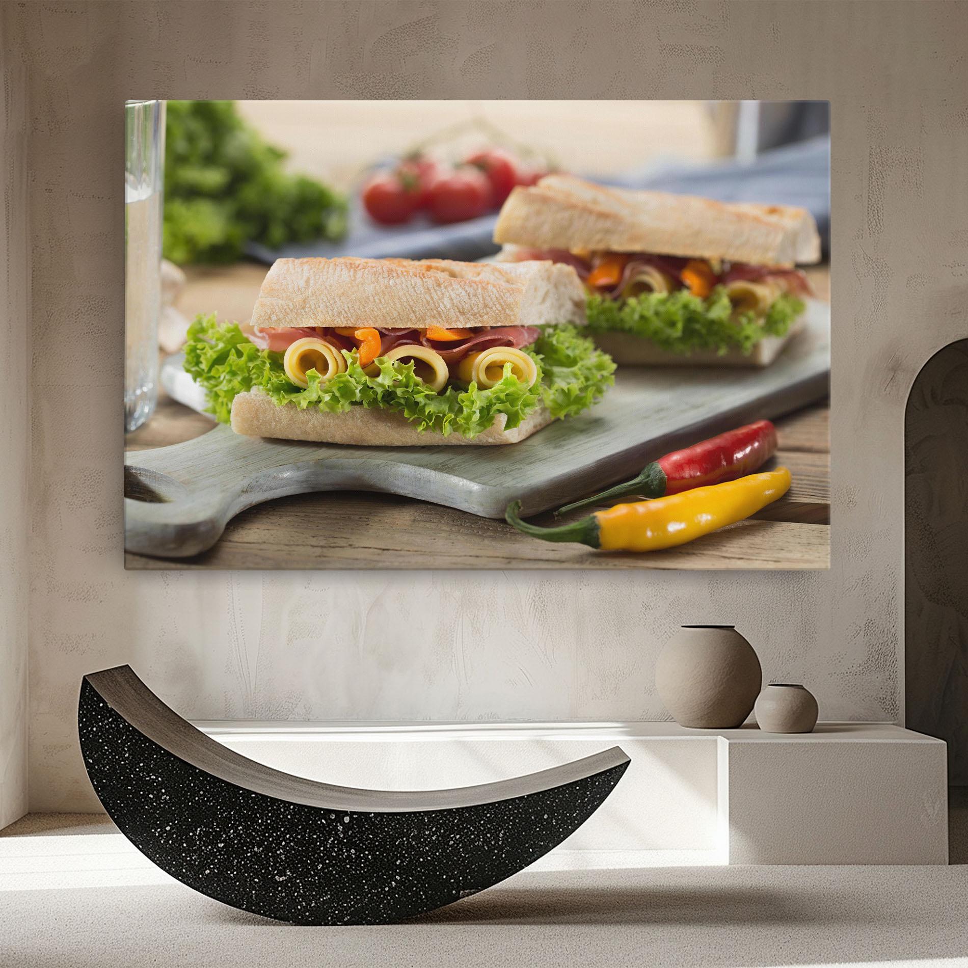 Leinwandbild Yum Sandwich mockup 8