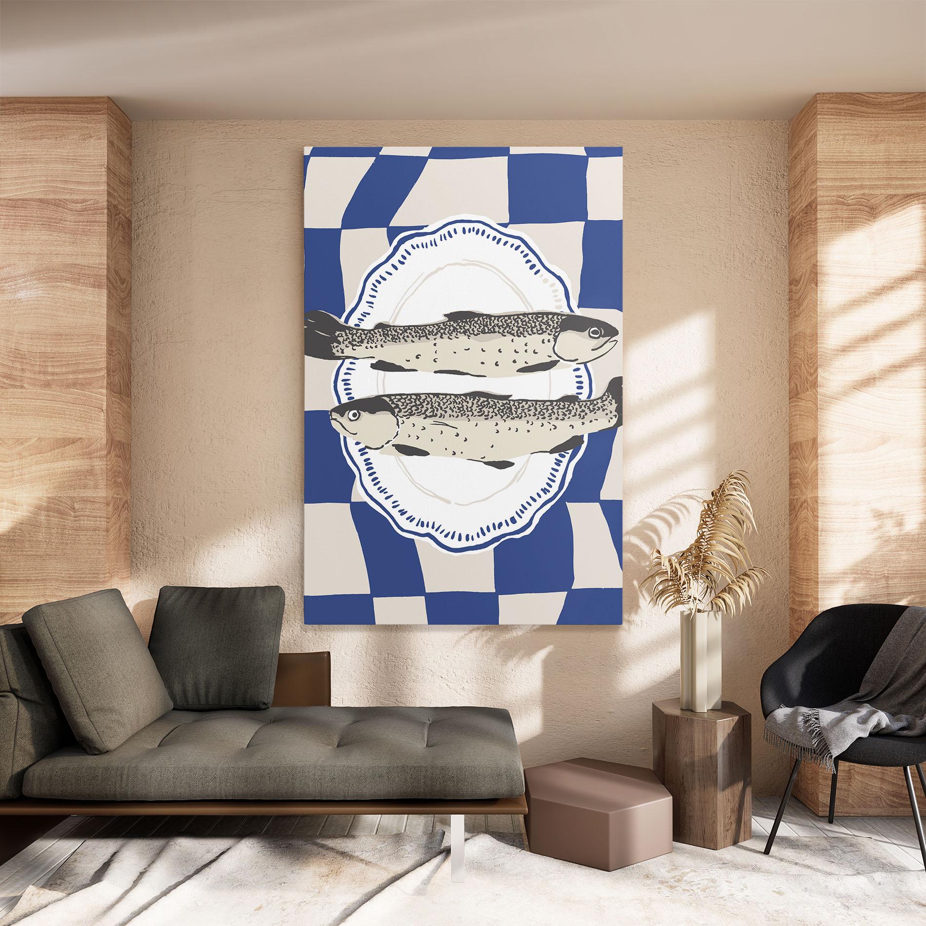 Leinwandbild Food Fish mockup 8