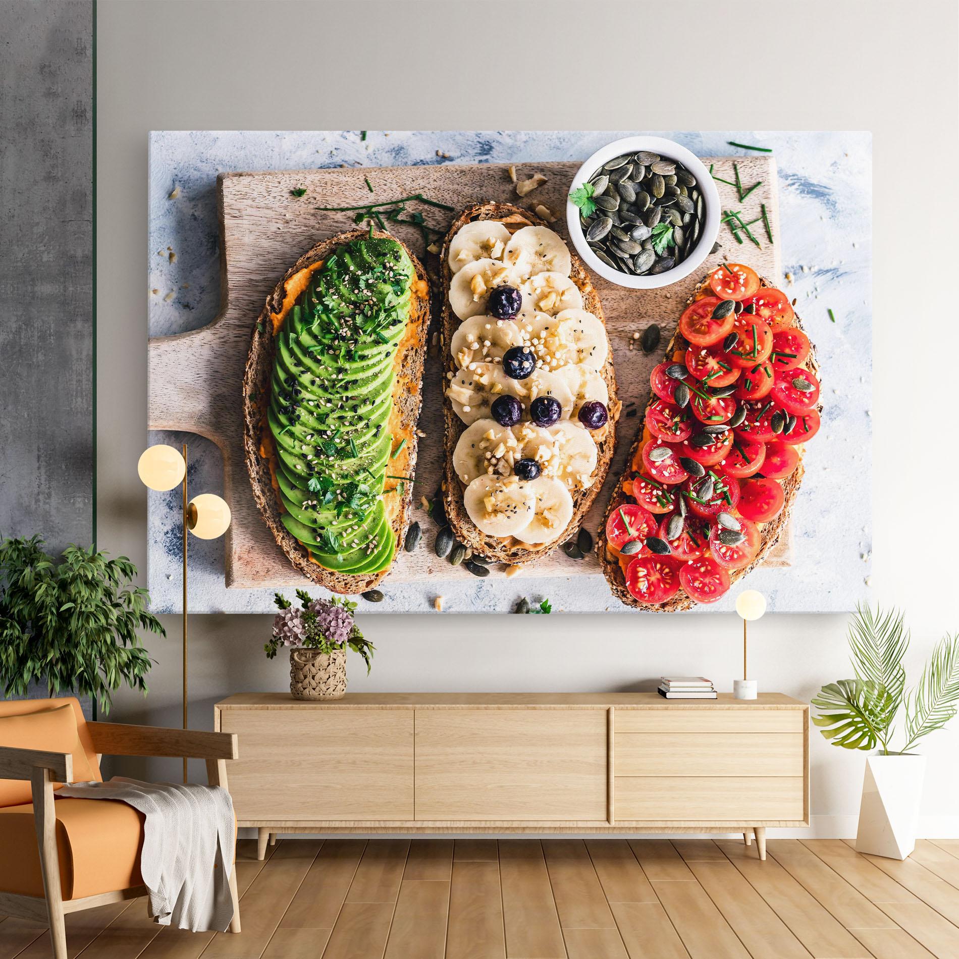 Leinwandbild Breakfast mockup 9