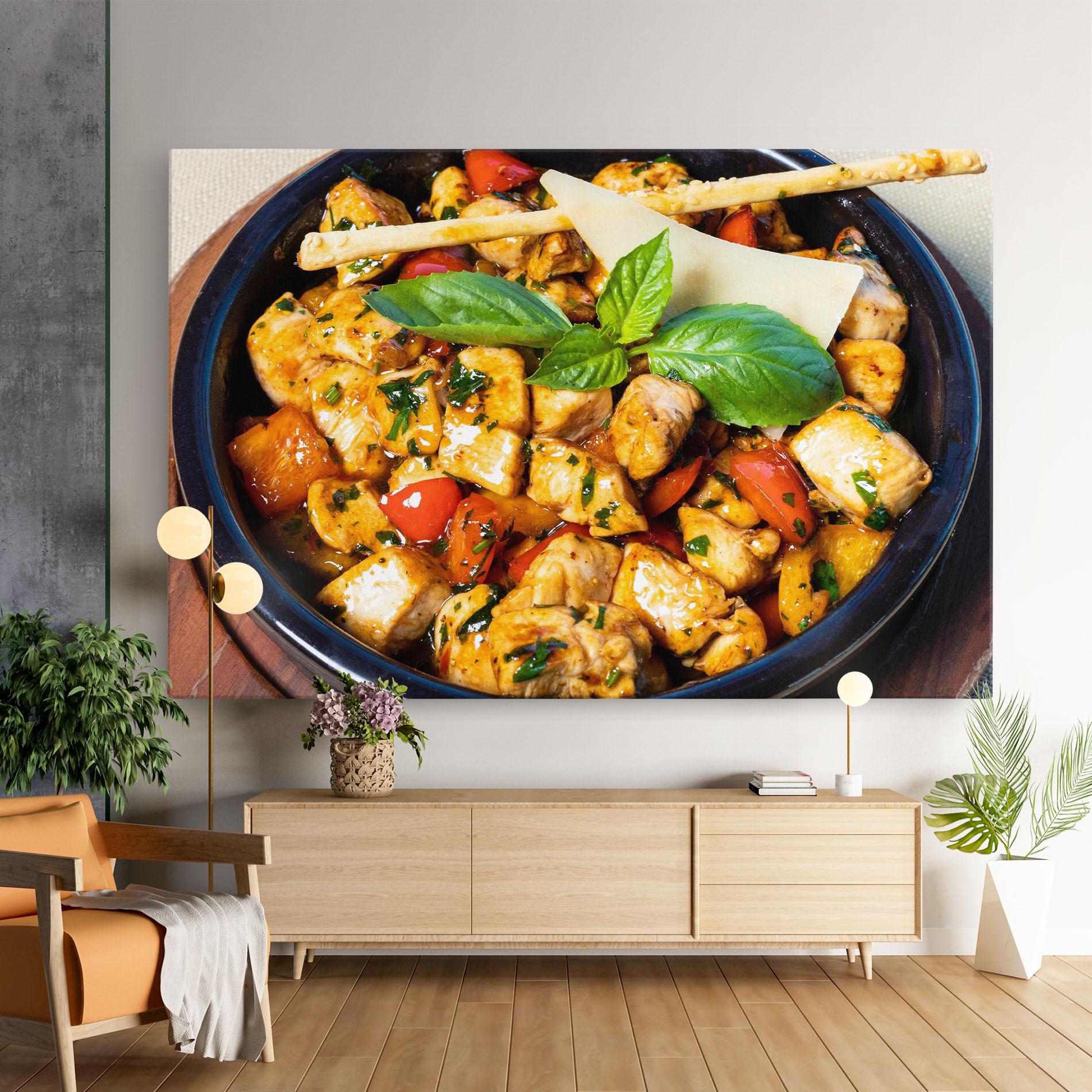 Leinwandbild Chicken Food mockup 9
