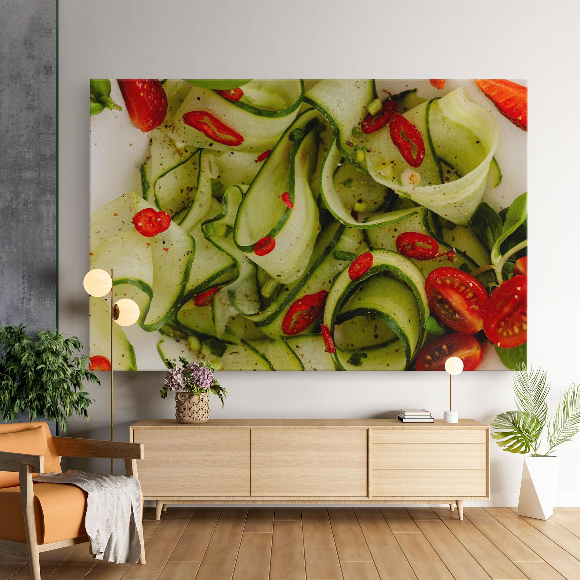 Leinwandbild Cucumber Food mockup 9