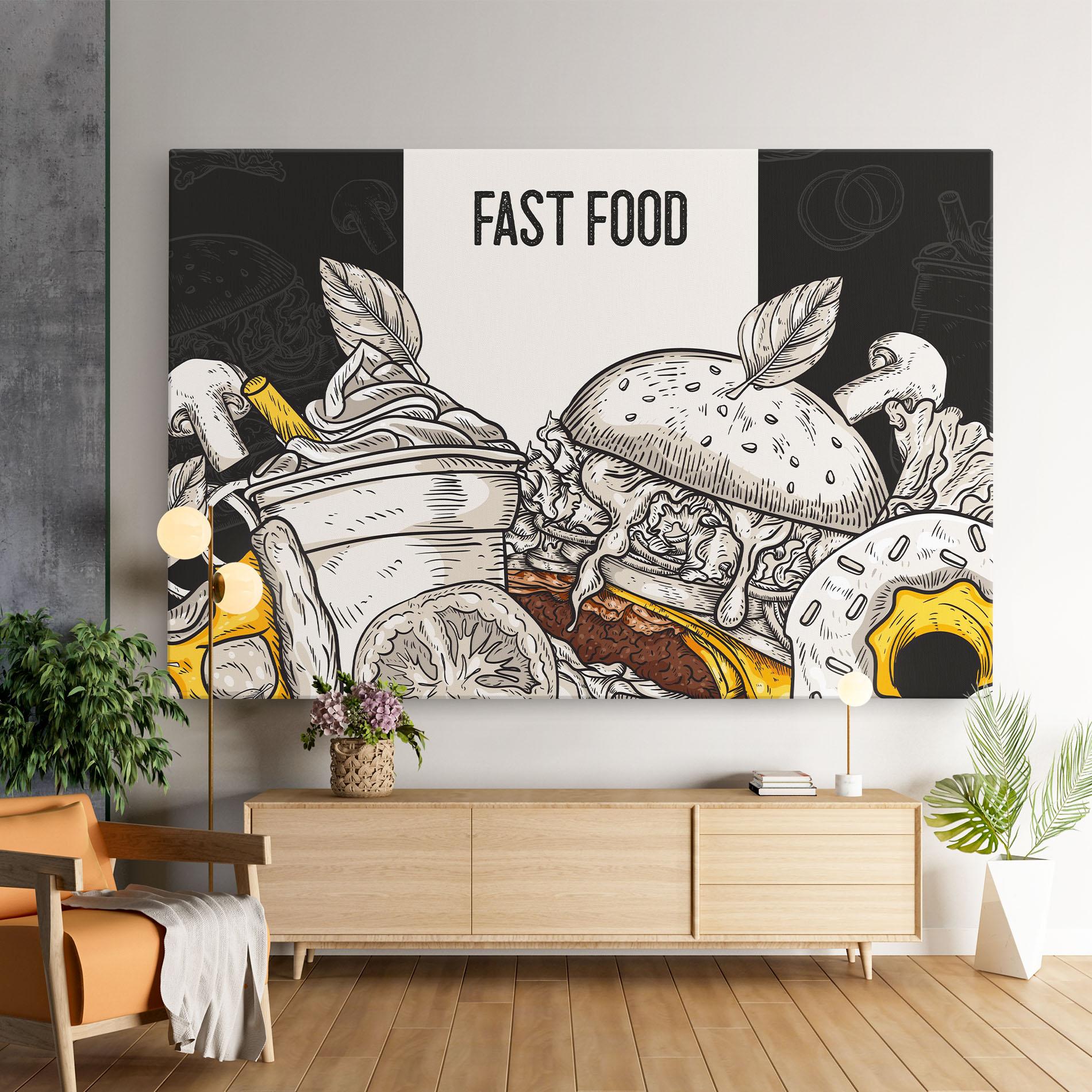 Leinwandbild Fast Food mockup 9