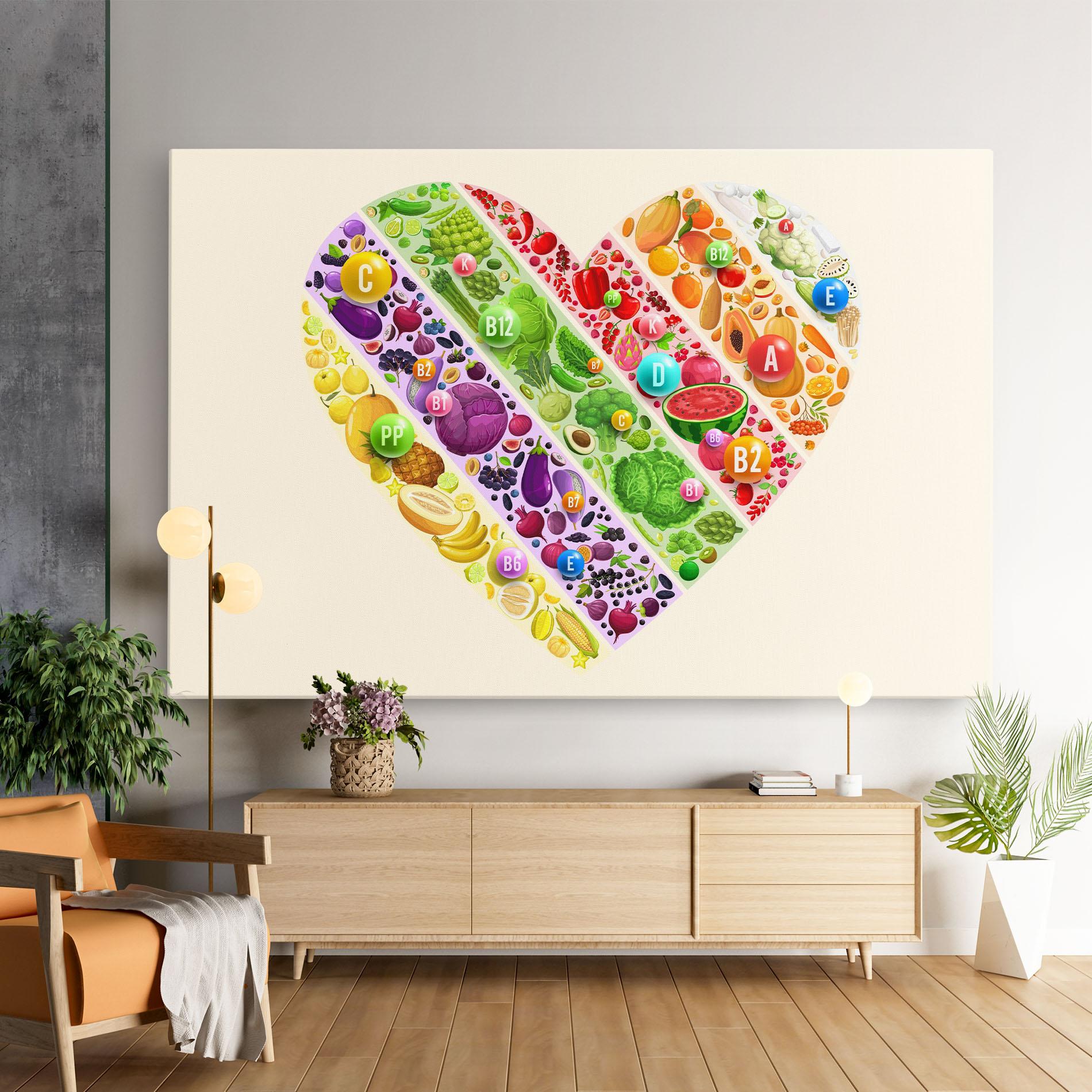Leinwandbild Food Heart mockup 9