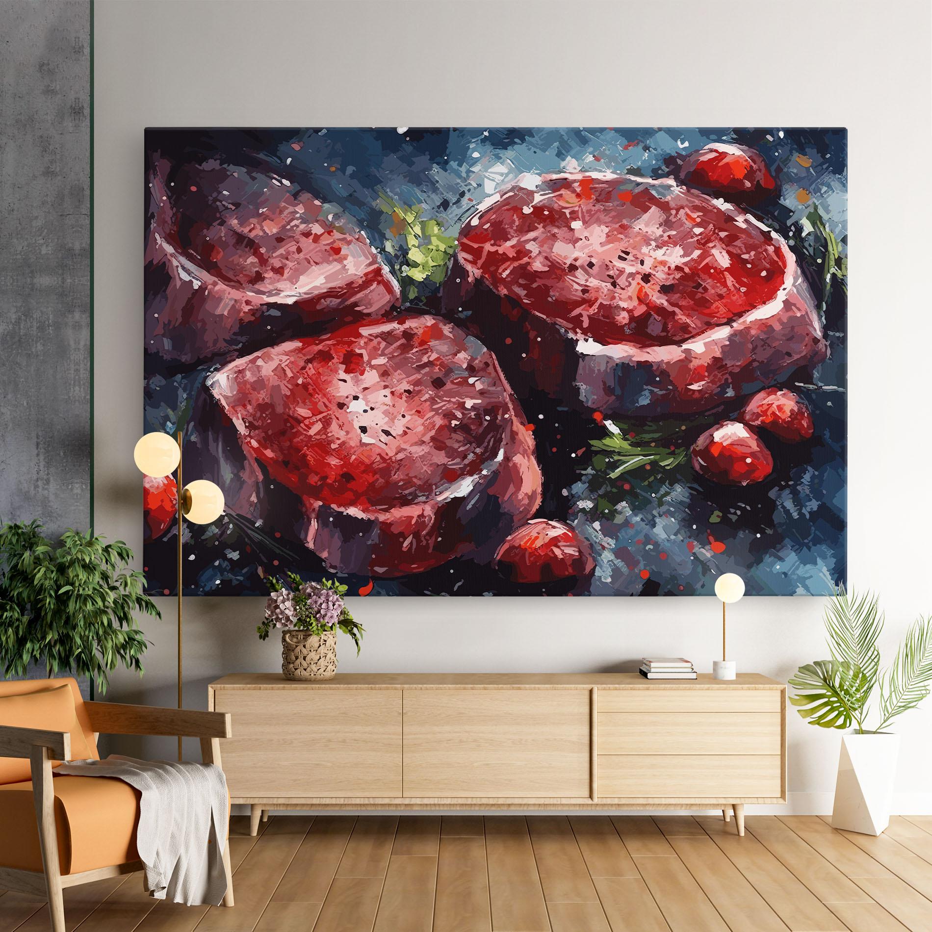 Leinwandbild Meat Art mockup 9