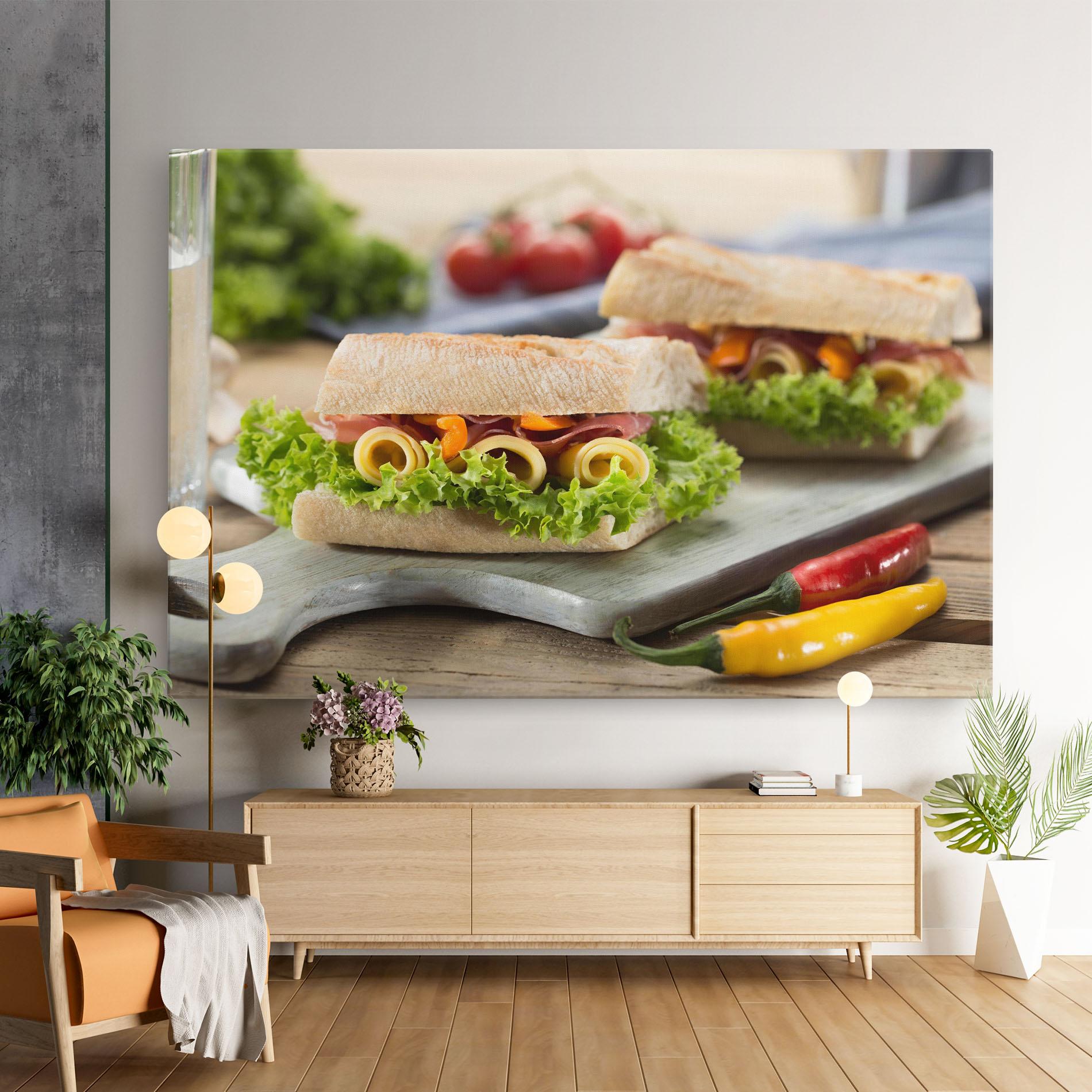 Leinwandbild Yum Sandwich mockup 9