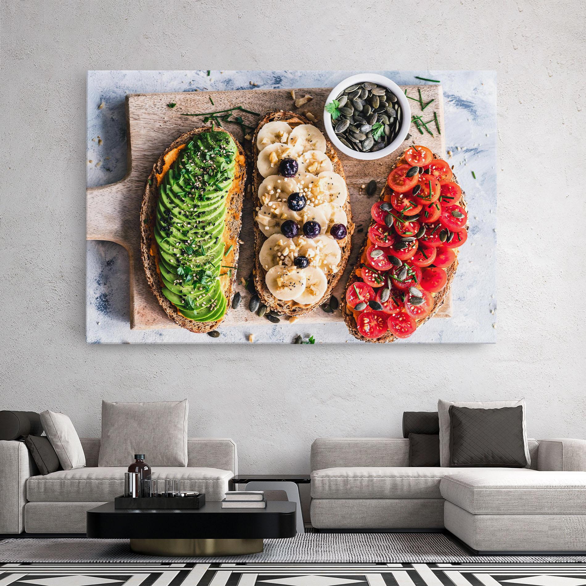 Leinwandbild Breakfast mockup 2