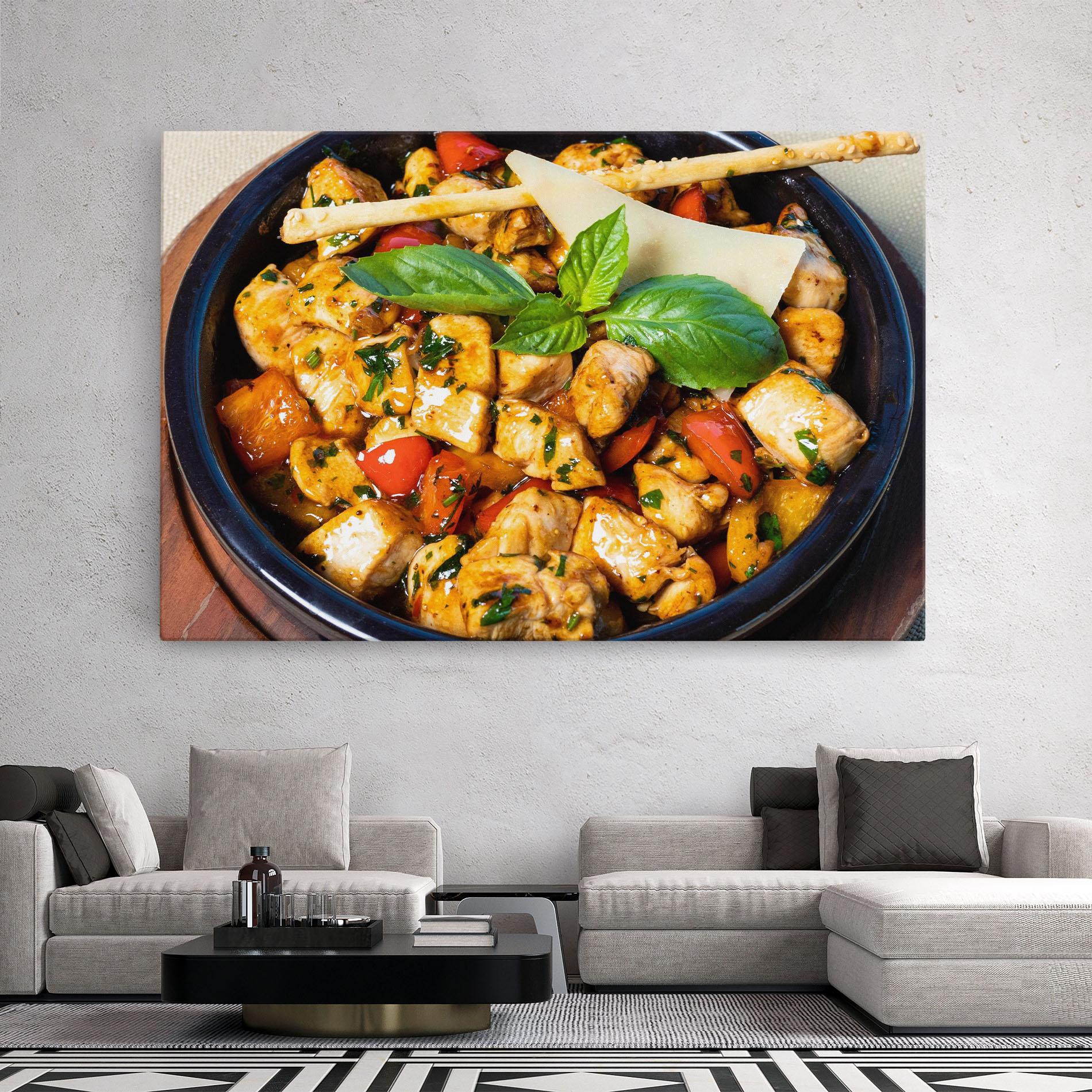 Leinwandbild Chicken Food mockup 2