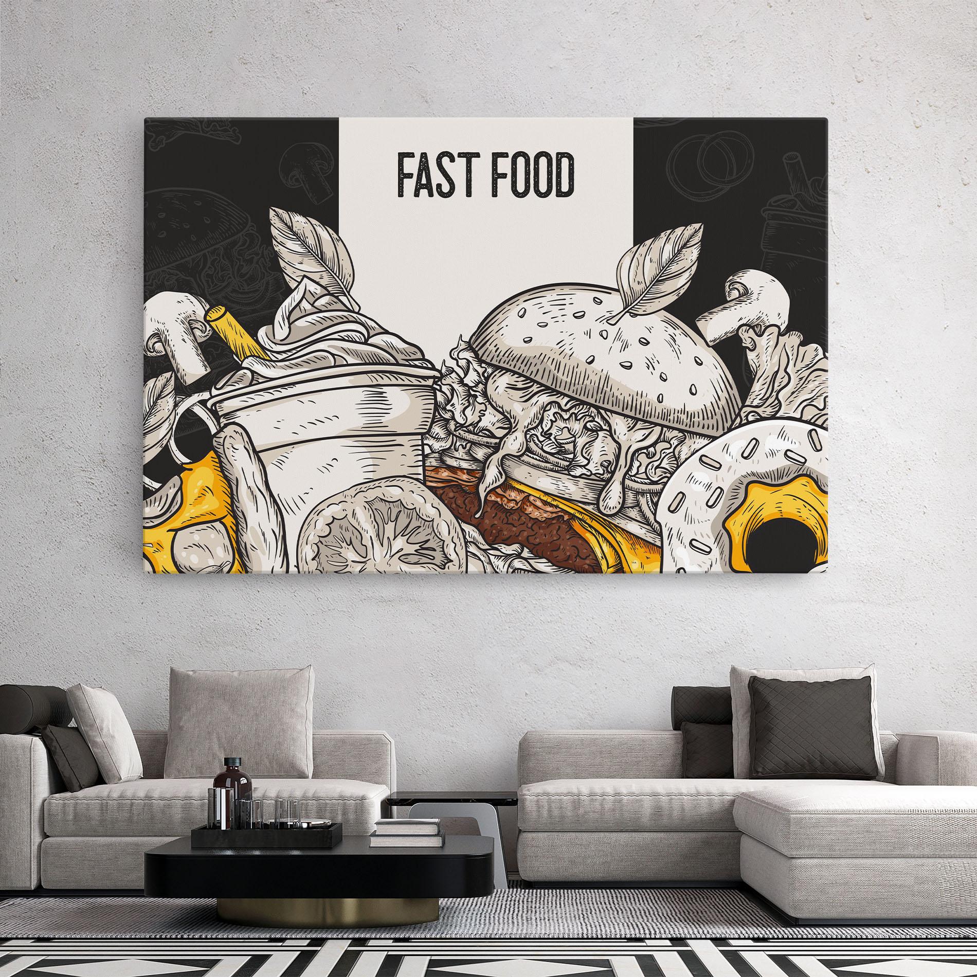 Leinwandbild Fast Food mockup 2
