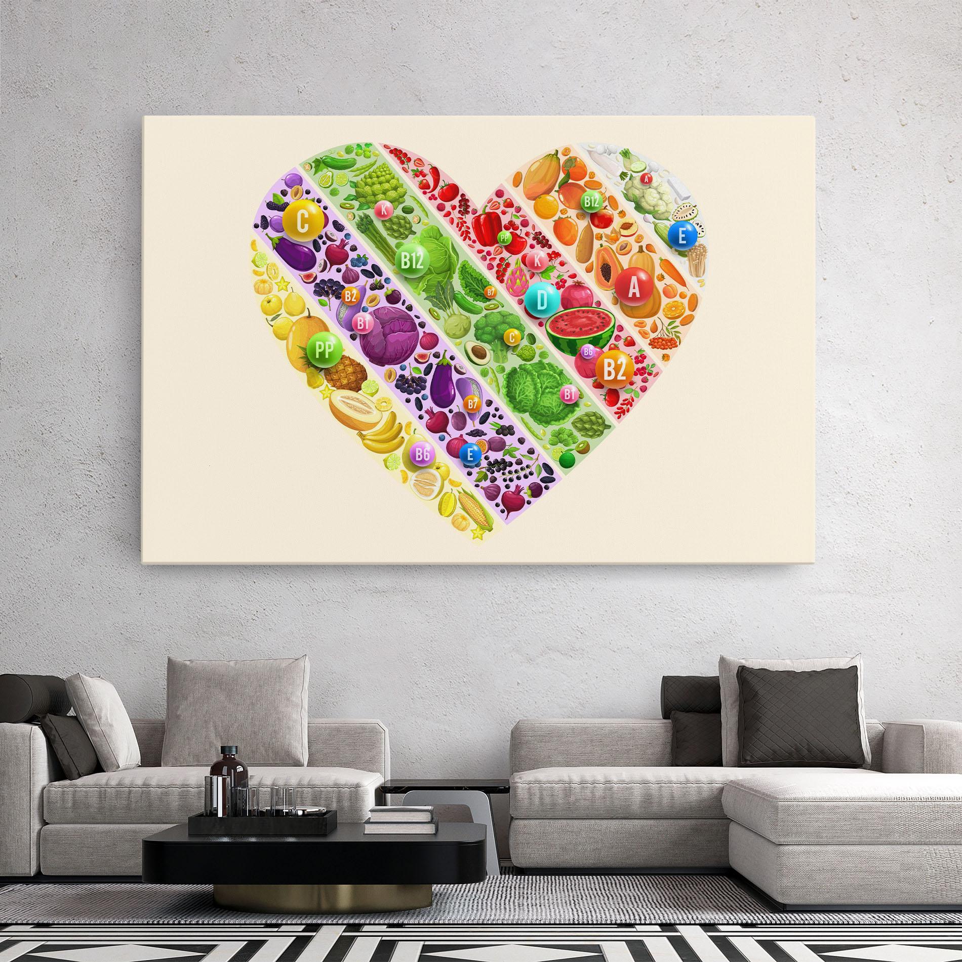 Leinwandbild Food Heart mockup 2