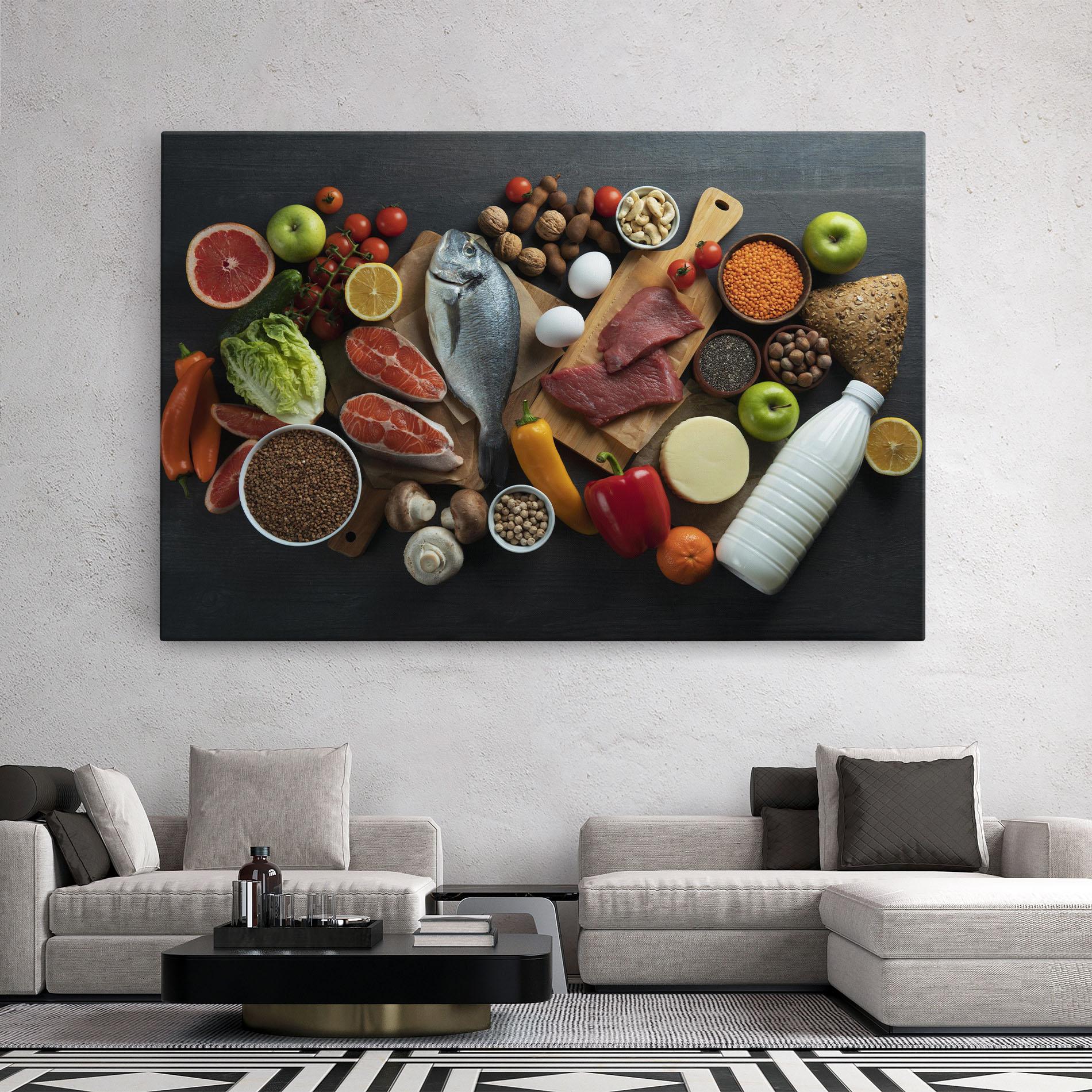 Leinwandbild Food Ingredients mockup 2