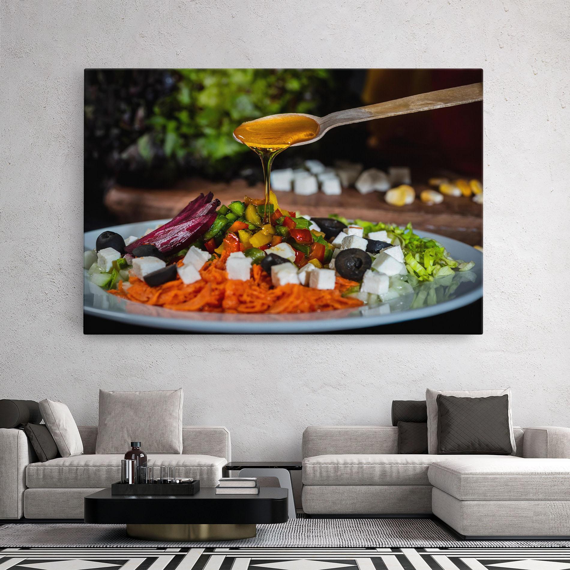 Leinwandbild Honey Over Food mockup 2