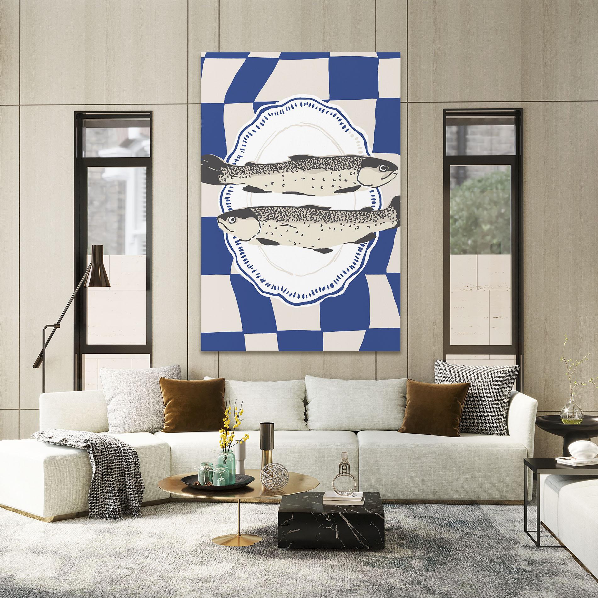 Leinwandbild Food Fish mockup 2