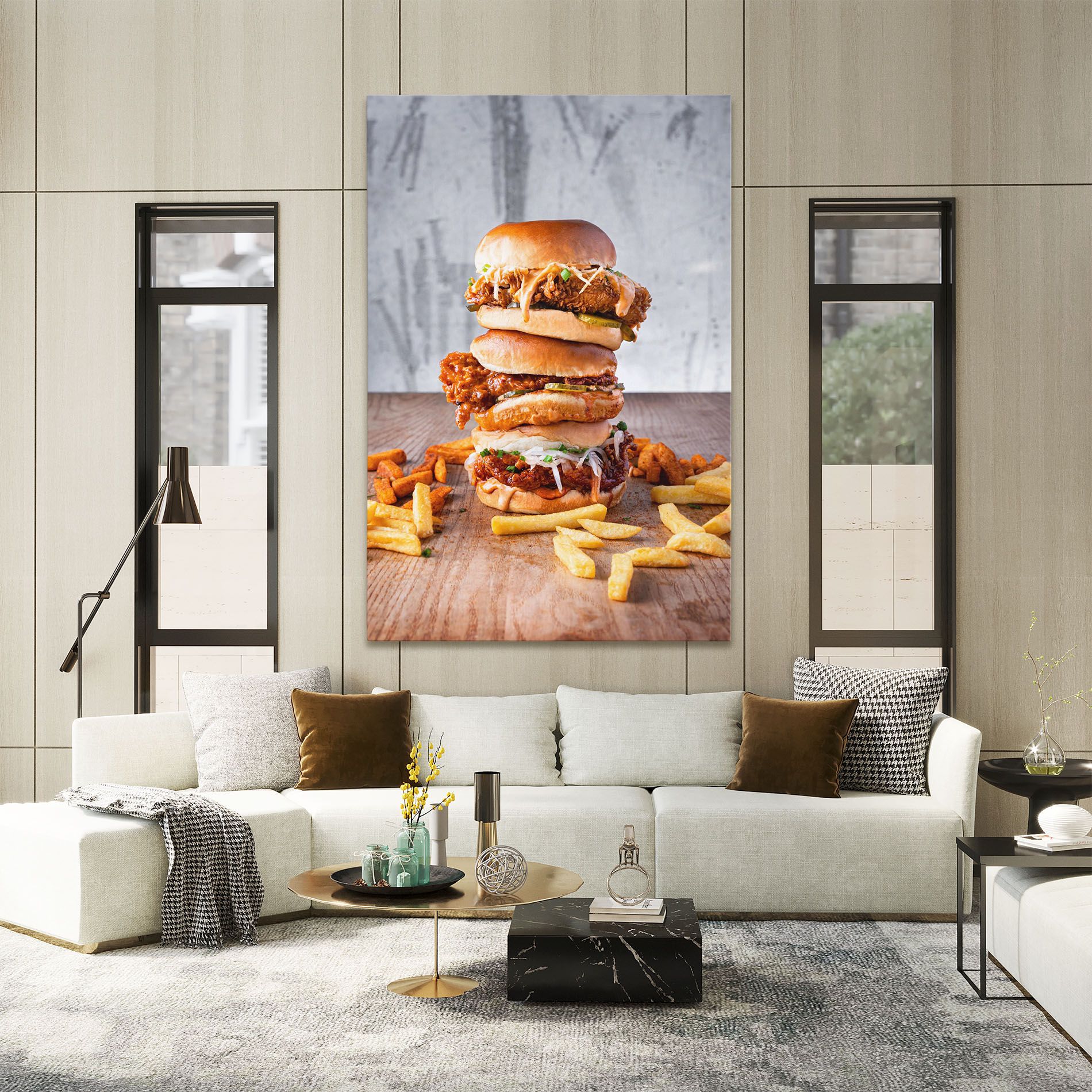 Triple Hamburger mockup 2
