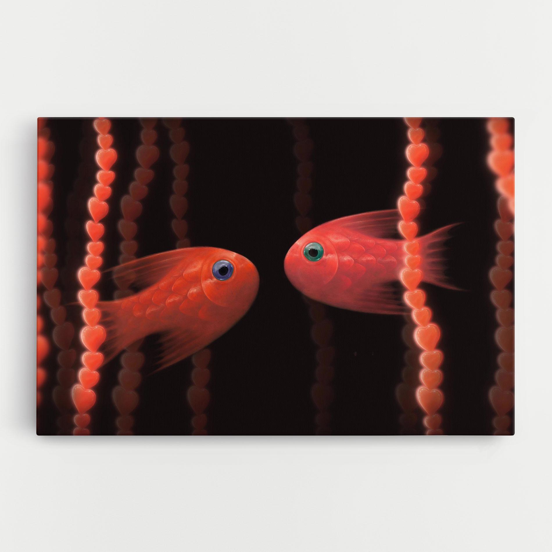 Leinwandbild Orange Fish Heart mockup 0