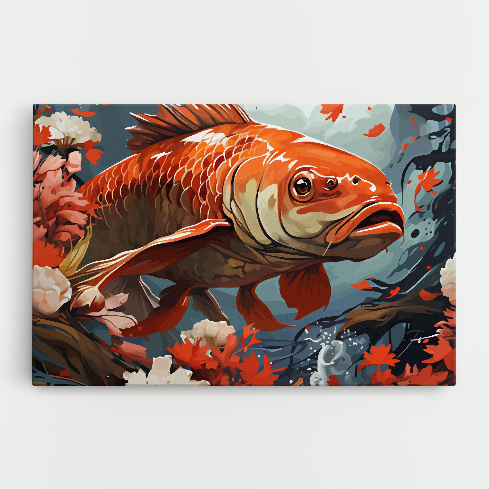 Leinwandbild Orange Koi mockup 0