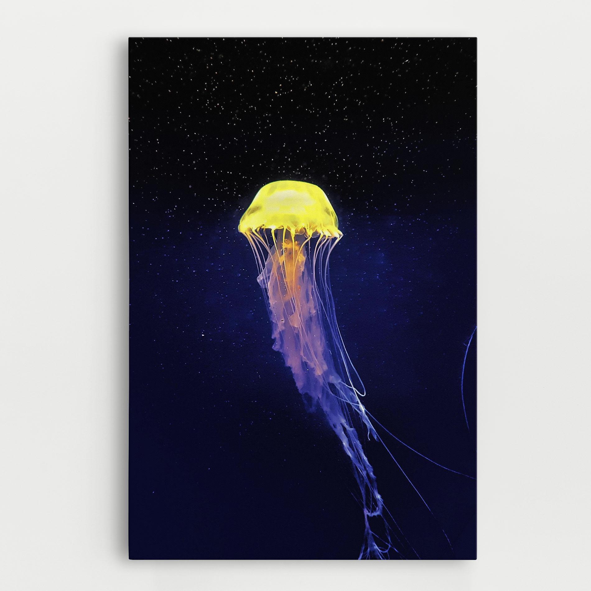 Leinwandbild Purple Jellyfish mockup 0