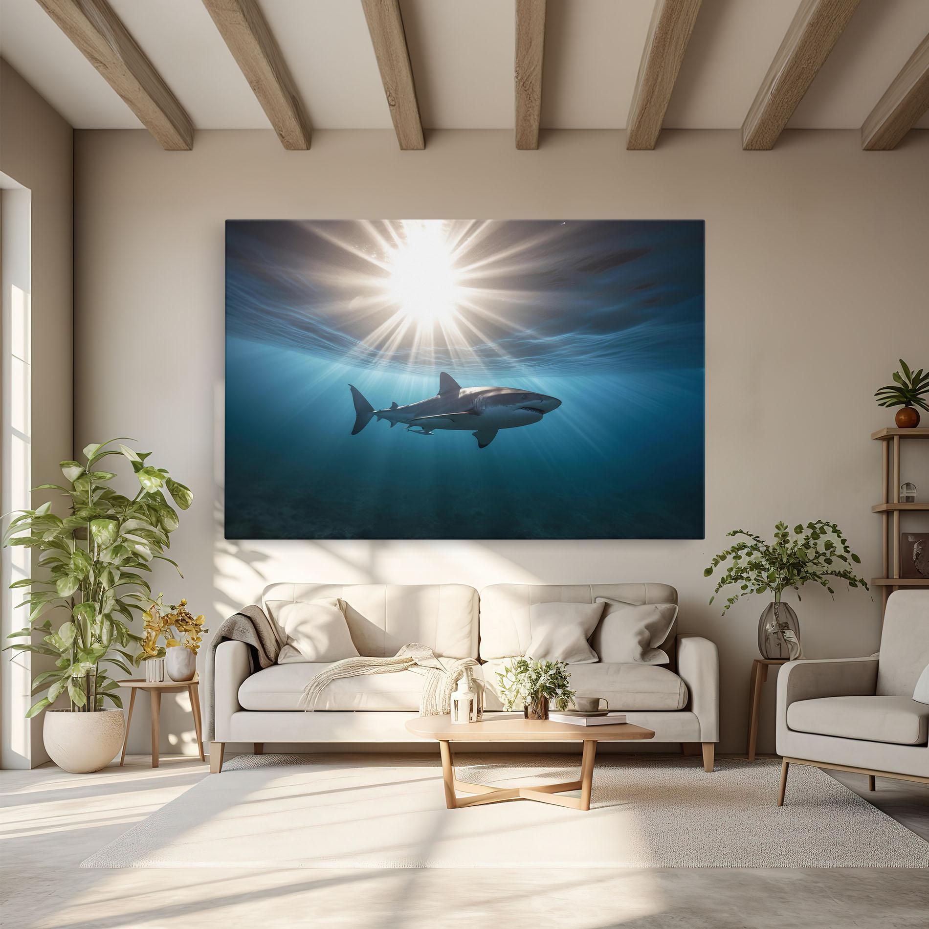 Leinwandbild Big Shark mockup 6