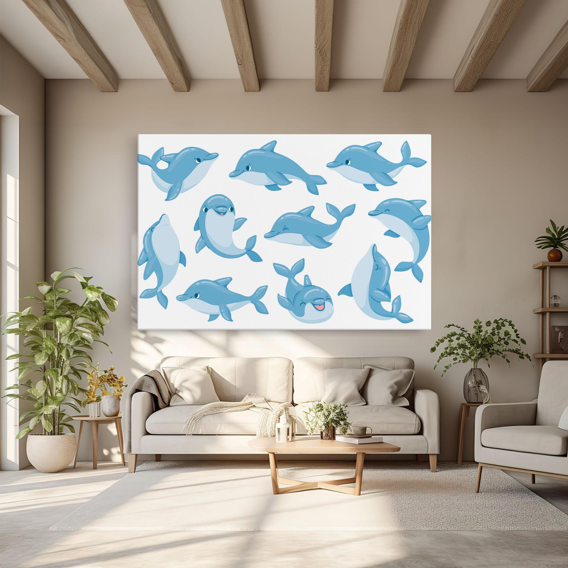 Leinwandbild Dolphin mockup 6