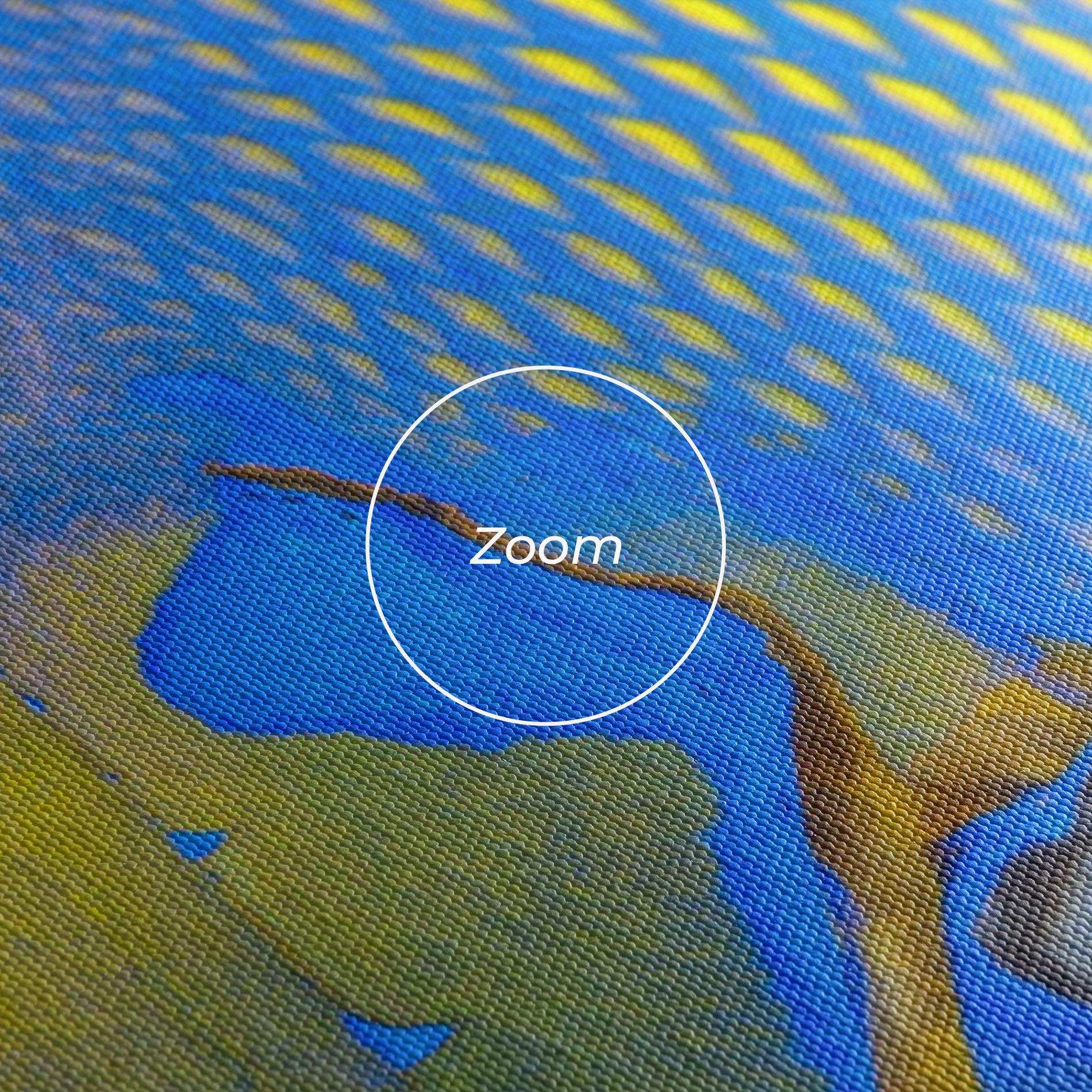 Leinwandbild Blue Yellow Fish mockup 3