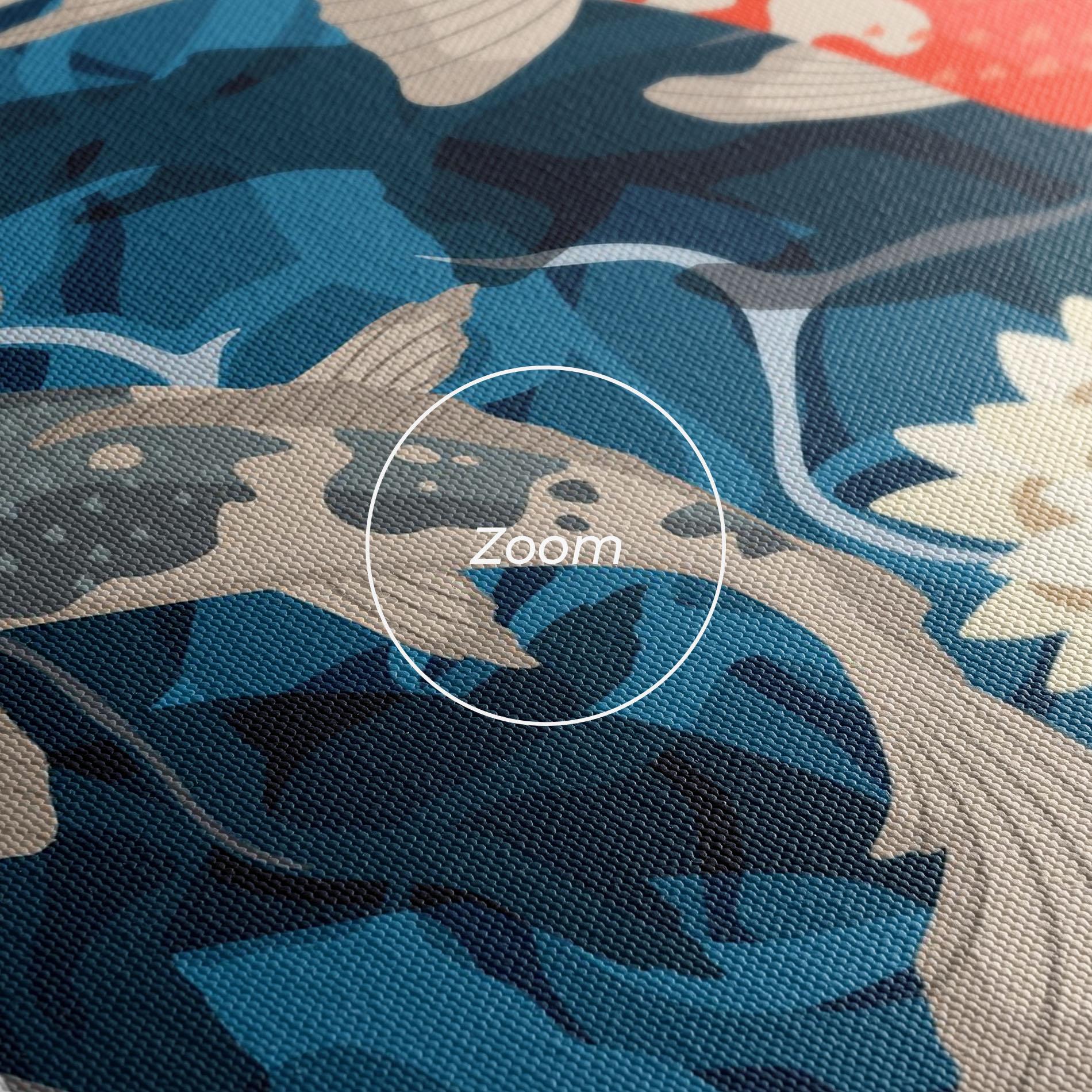 Leinwandbild Grey Orange Koi mockup 3