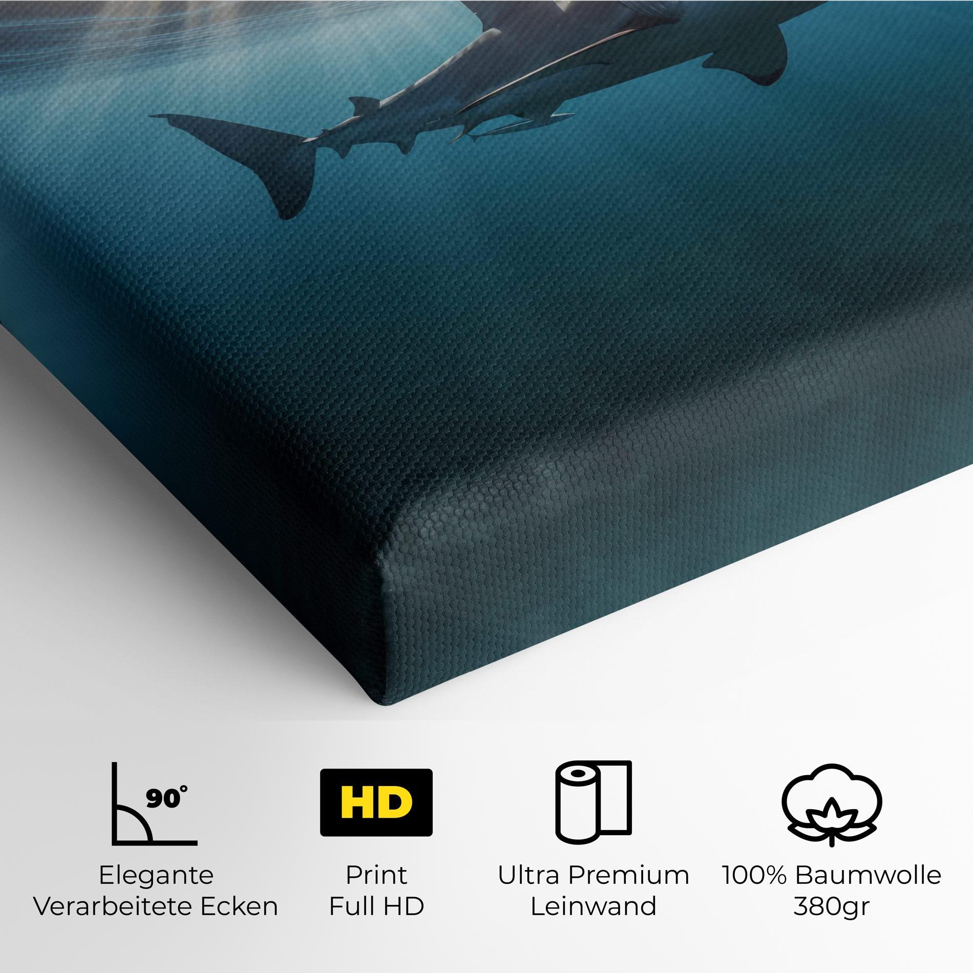 Leinwandbild Big Shark mockup 4