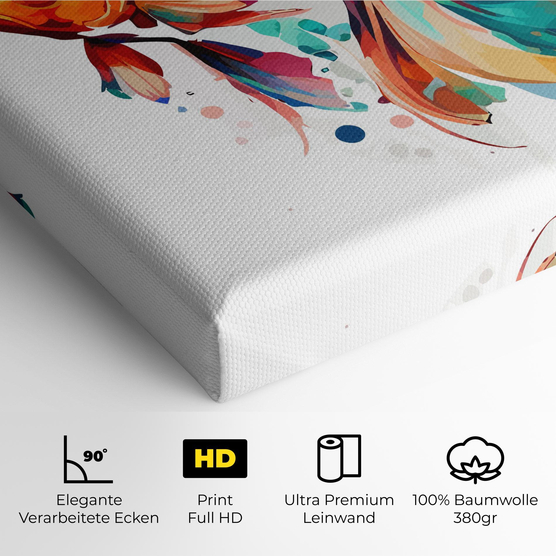 Leinwandbild Blue Orange Fish mockup 4